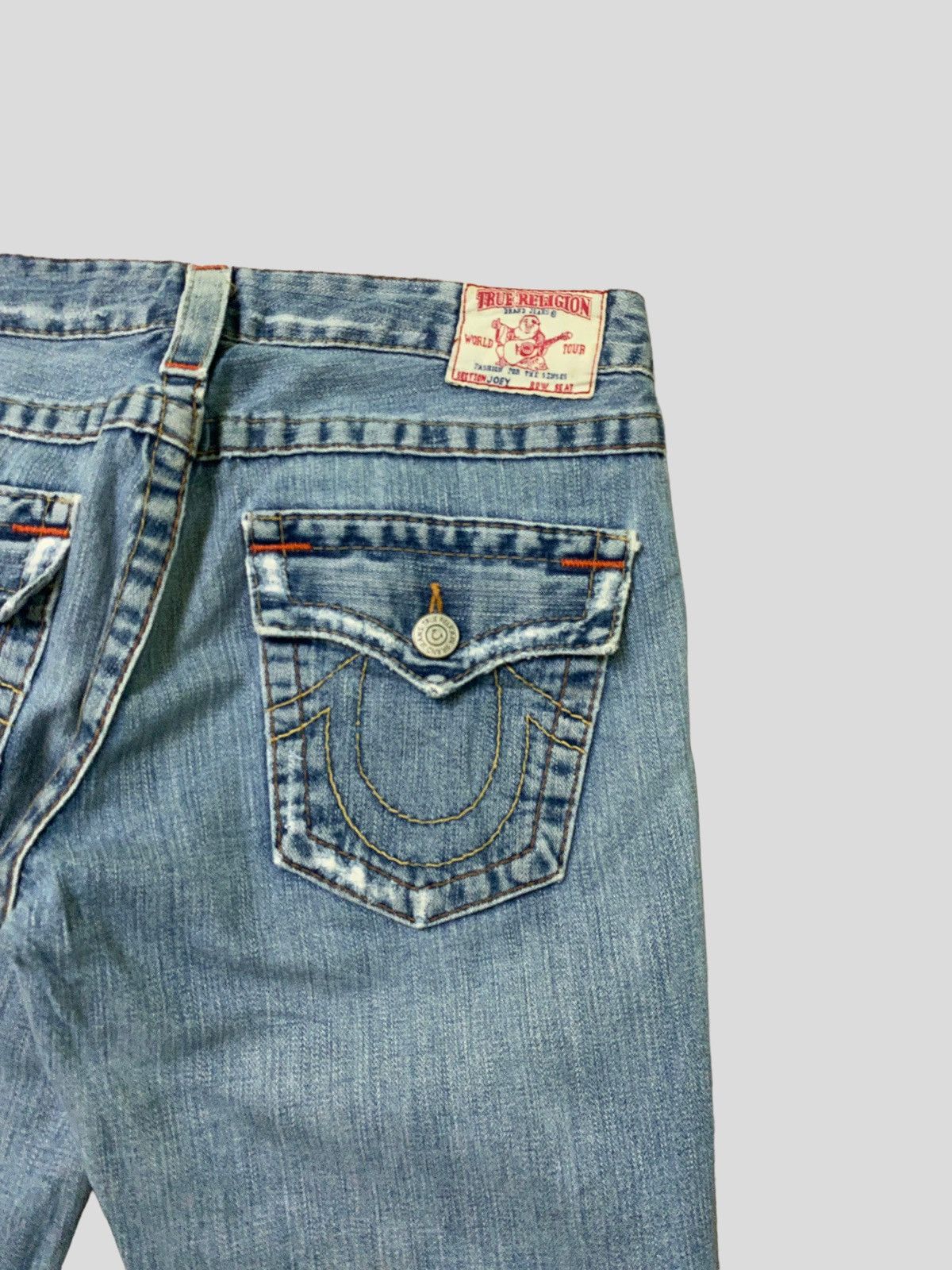 True Religion Flared TRUE RELIGION Distressed Bootcut Denim S46k Size US 29 - 13 Thumbnail