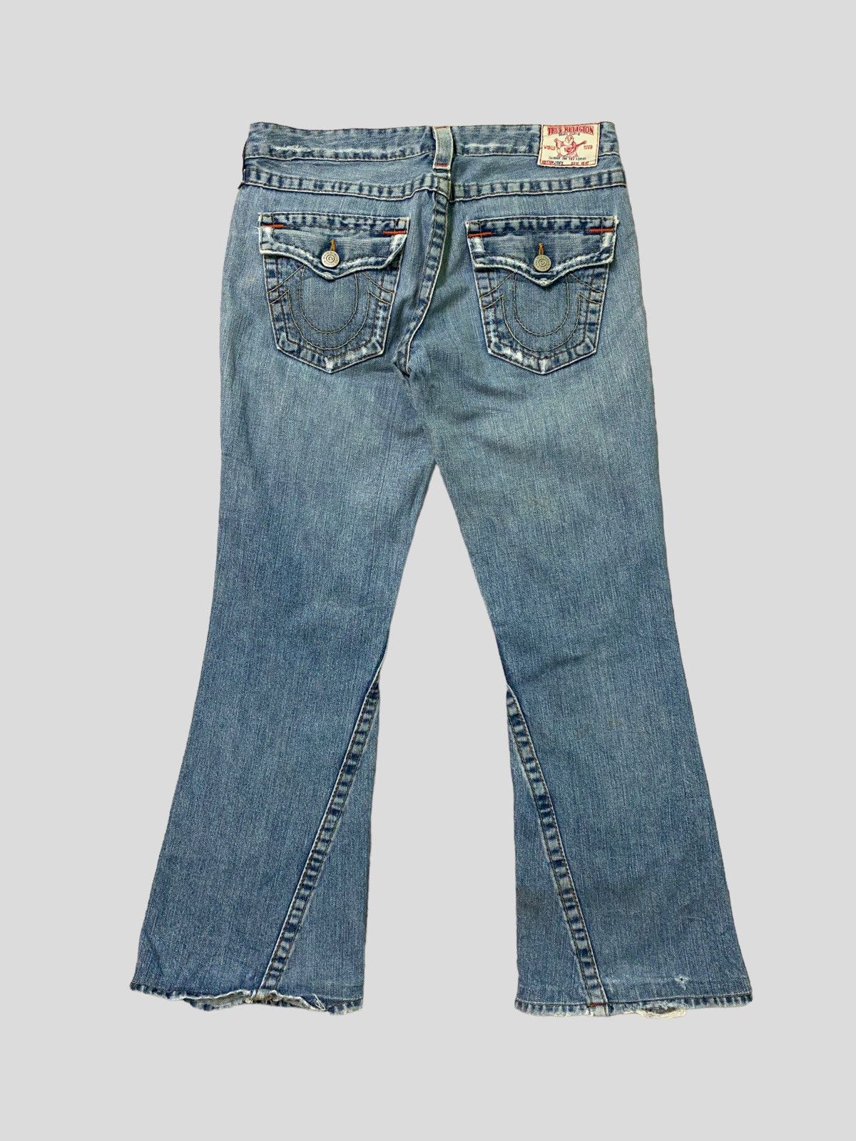 True Religion Flared TRUE RELIGION Distressed Bootcut Denim S46k Size US 29 - 4 Thumbnail