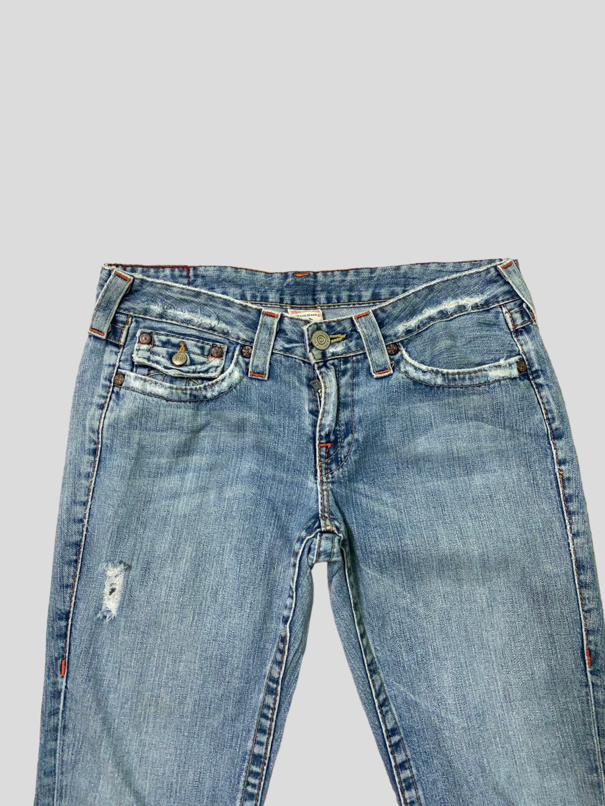 True Religion Flared TRUE RELIGION Distressed Bootcut Denim S46k Size US 29 - 5 Thumbnail