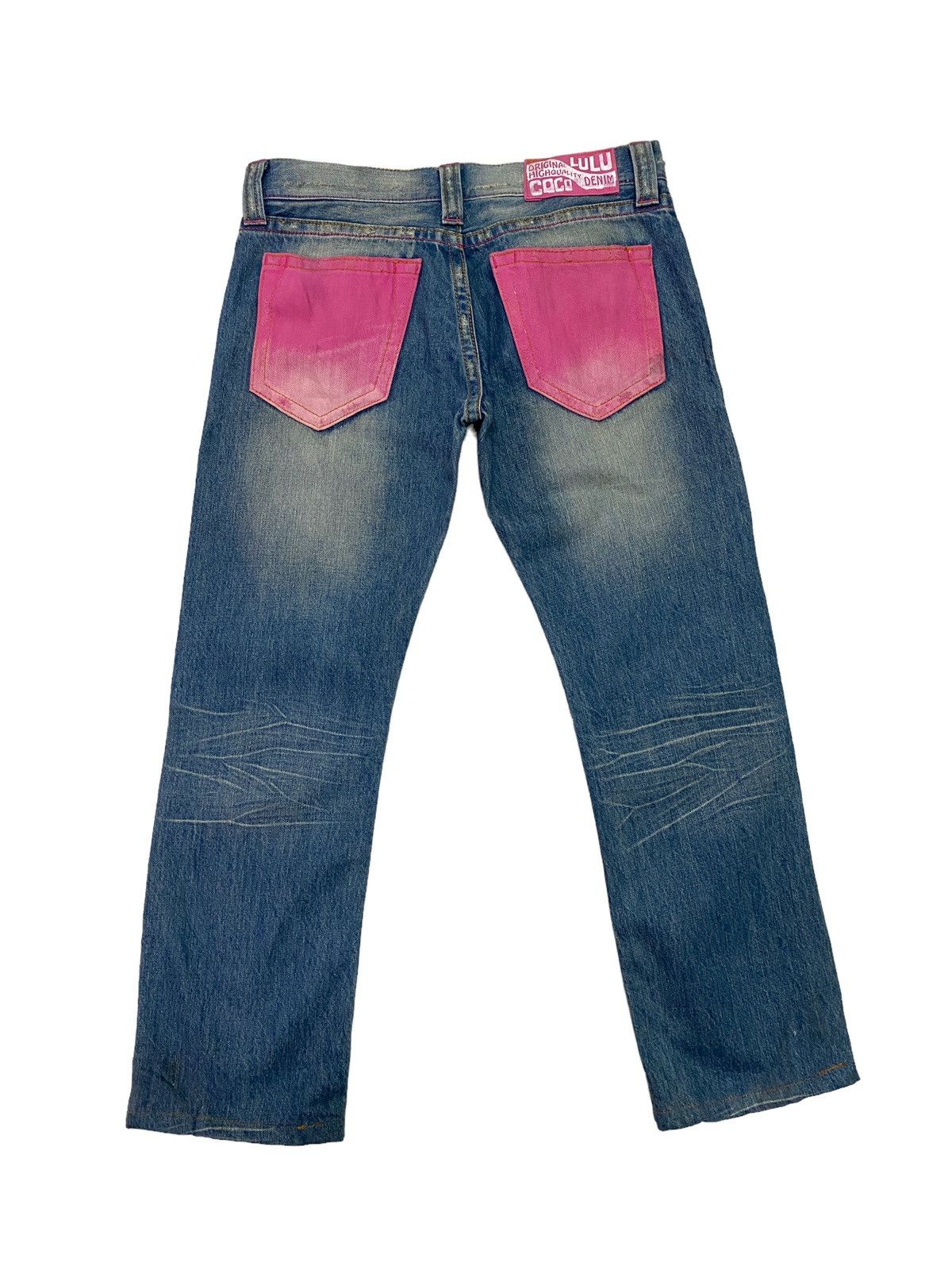 Japanese Brand × Vintage Vintage Distressed COCOLULU Pink Pocket Low Rise Denim S46k Size US 28 / EU 44 - 4 Thumbnail