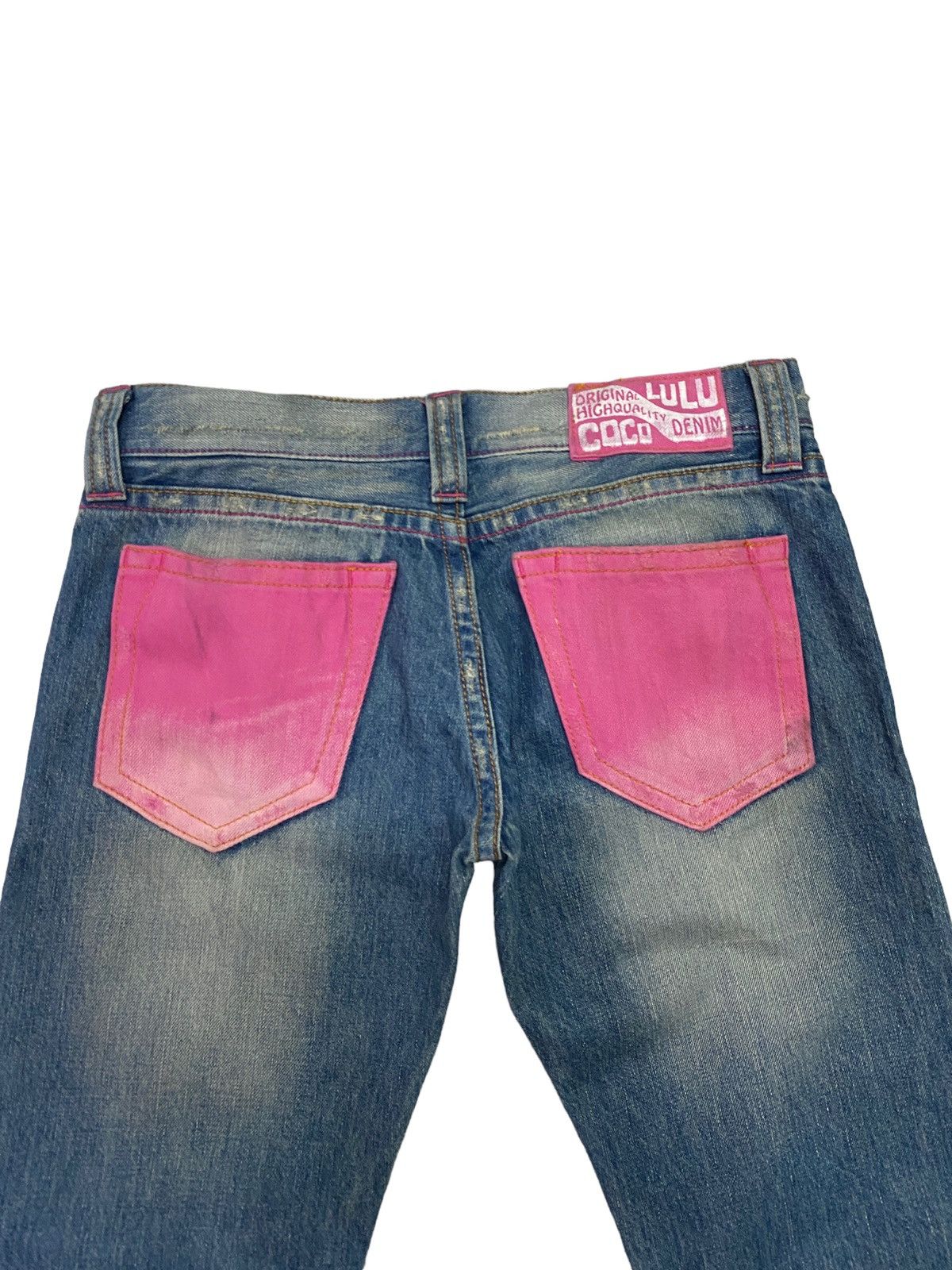 Japanese Brand × Vintage Vintage Distressed COCOLULU Pink Pocket Low Rise Denim S46k Size US 28 / EU 44 - 9 Thumbnail