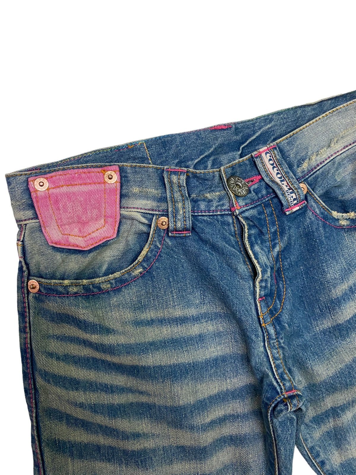 Japanese Brand × Vintage Vintage Distressed COCOLULU Pink Pocket Low Rise Denim S46k Size US 28 / EU 44 - 8 Thumbnail