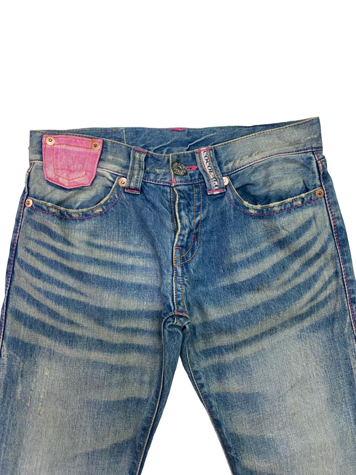 Japanese Brand × Vintage Vintage Distressed COCOLULU Pink Pocket Low Rise Denim S46k Size US 28 / EU 44 - 5 Thumbnail