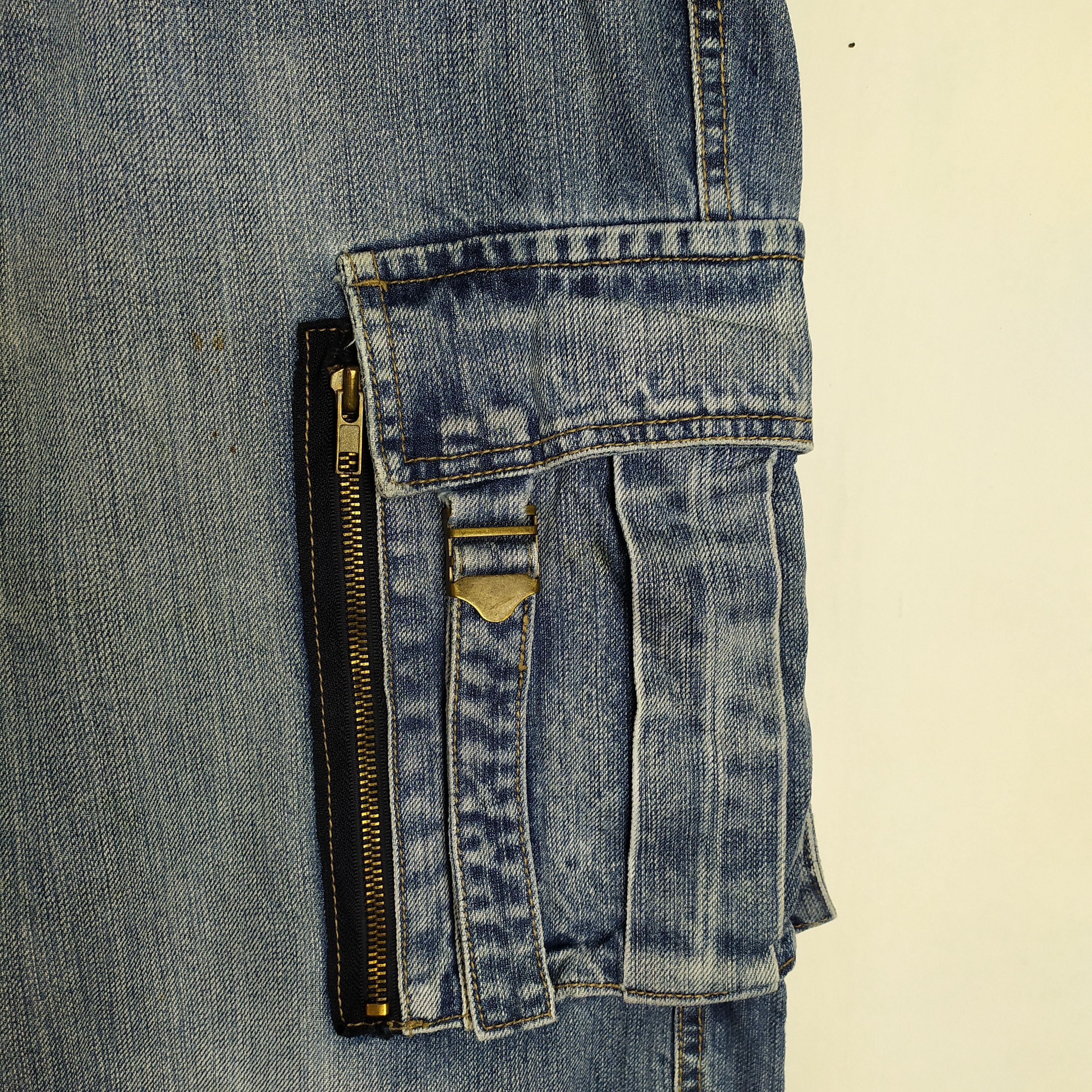 Japanese Brand × StraightFaded VINTAGE JAPANESE JEANS BAGGY CARGO PANTS Size US 34 / EU 50 - 3 Thumbnail