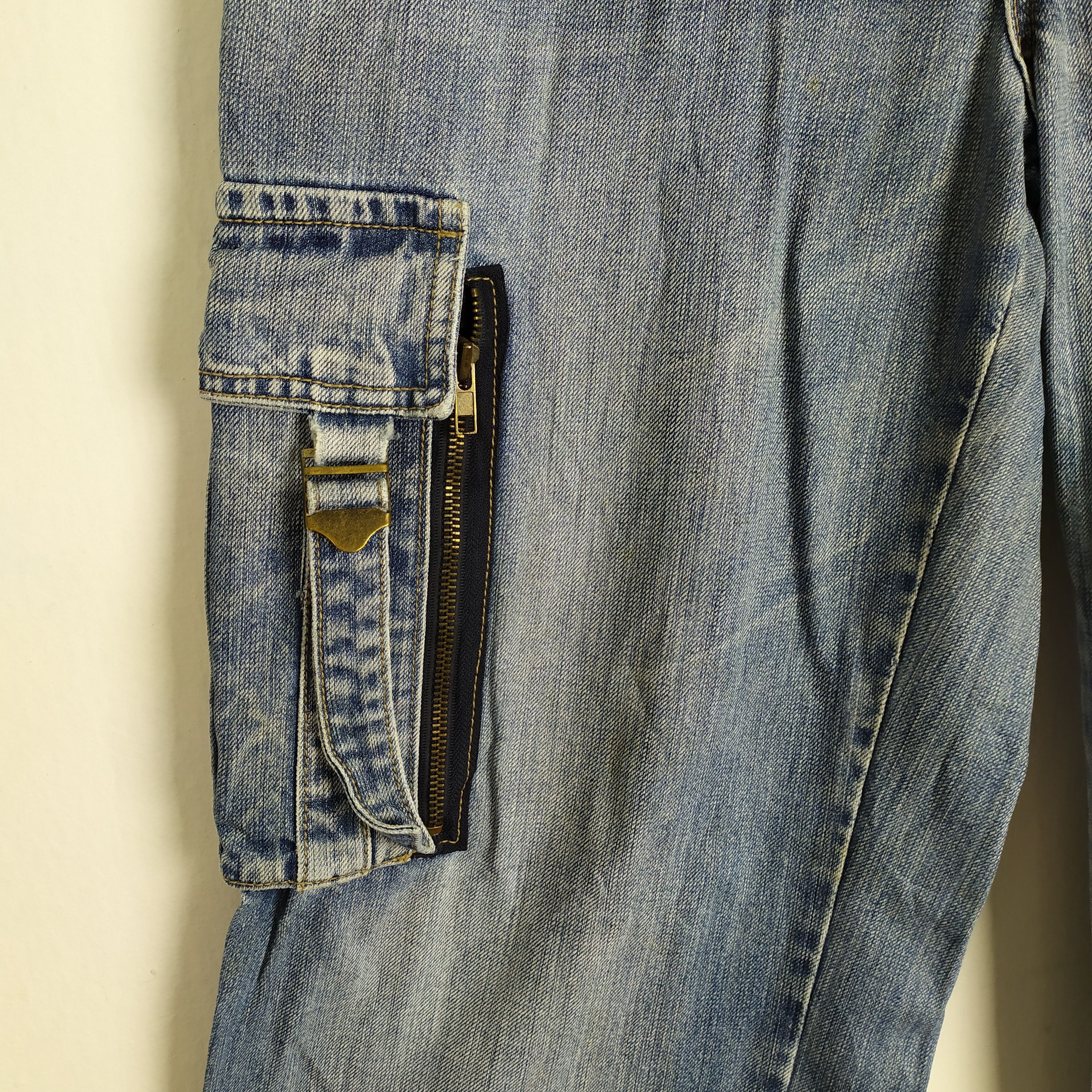 Japanese Brand × StraightFaded VINTAGE JAPANESE JEANS BAGGY CARGO PANTS Size US 34 / EU 50 - 2 Thumbnail