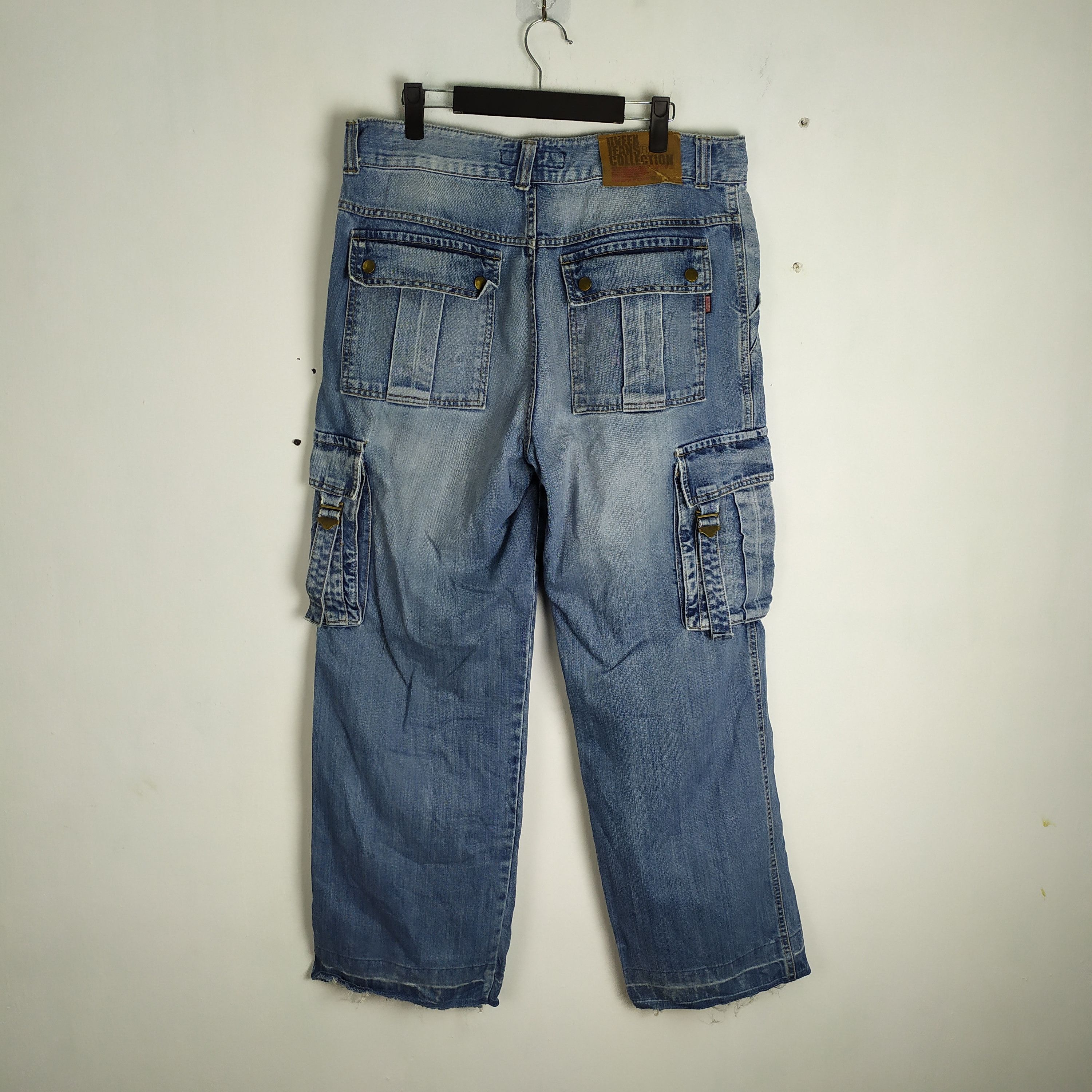 Japanese Brand × StraightFaded VINTAGE JAPANESE JEANS BAGGY CARGO PANTS Size US 34 / EU 50 - 11 Thumbnail