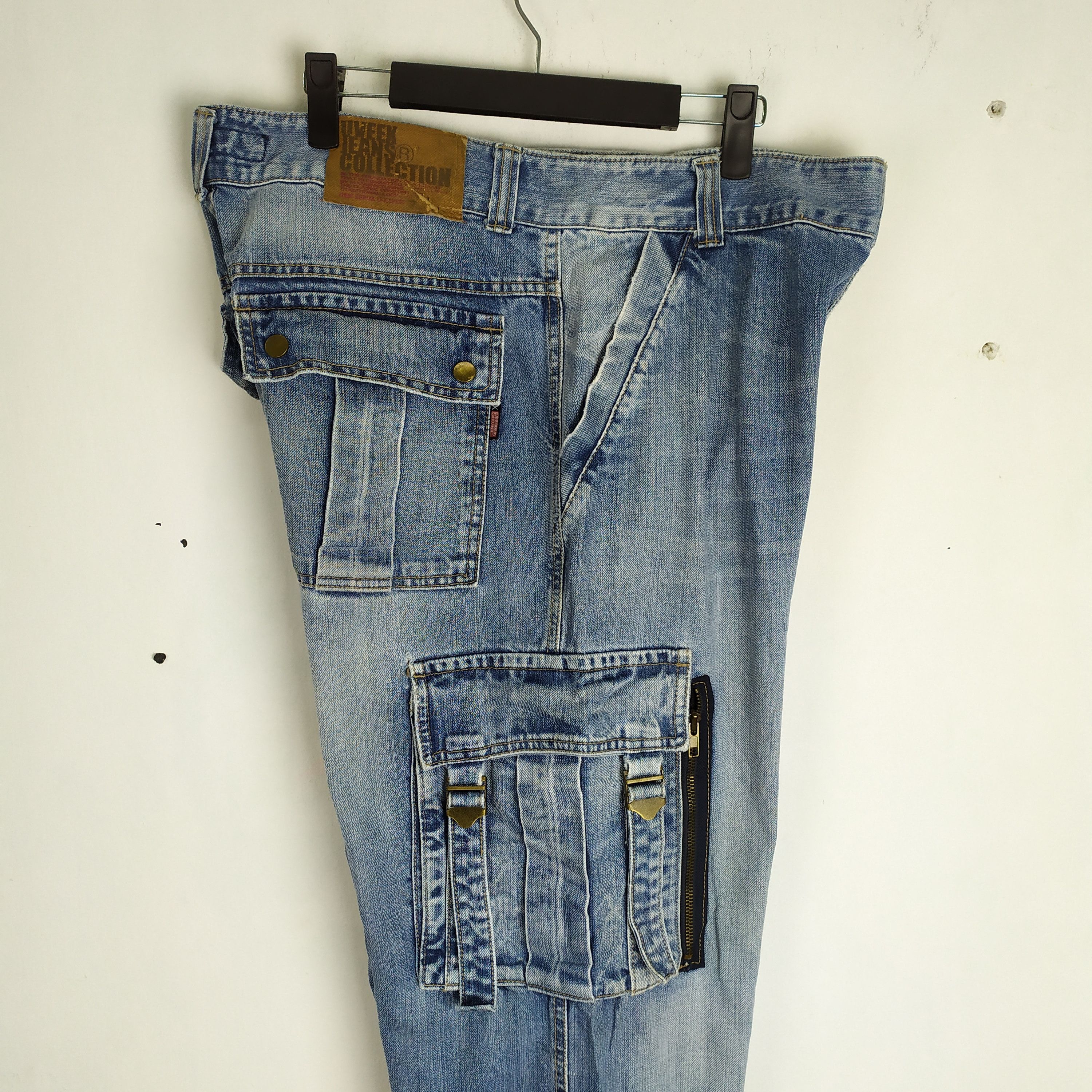 Japanese Brand × StraightFaded VINTAGE JAPANESE JEANS BAGGY CARGO PANTS Size US 34 / EU 50 - 13 Thumbnail