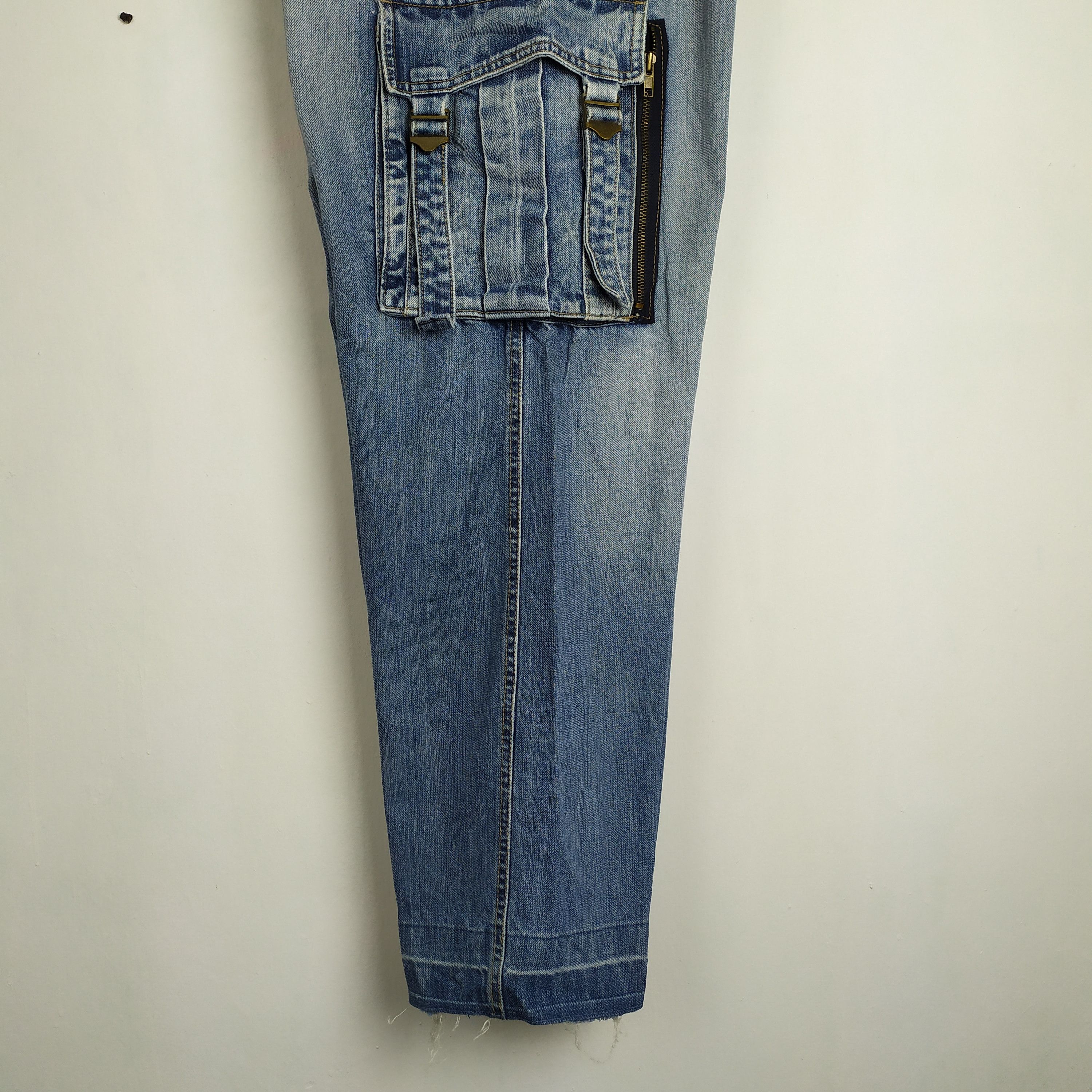 Japanese Brand × StraightFaded VINTAGE JAPANESE JEANS BAGGY CARGO PANTS Size US 34 / EU 50 - 12 Thumbnail