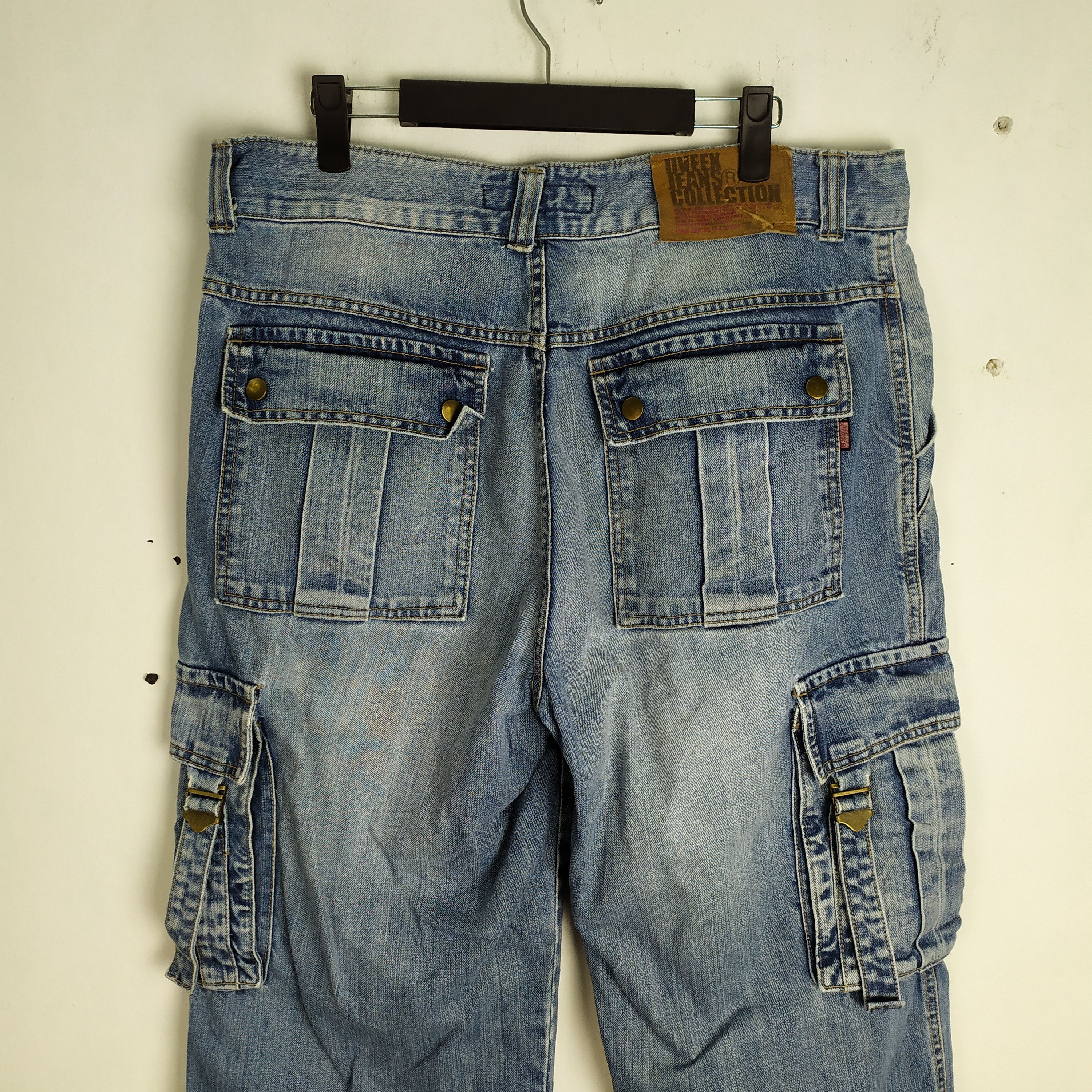 Japanese Brand × StraightFaded VINTAGE JAPANESE JEANS BAGGY CARGO PANTS Size US 34 / EU 50 - 10 Thumbnail