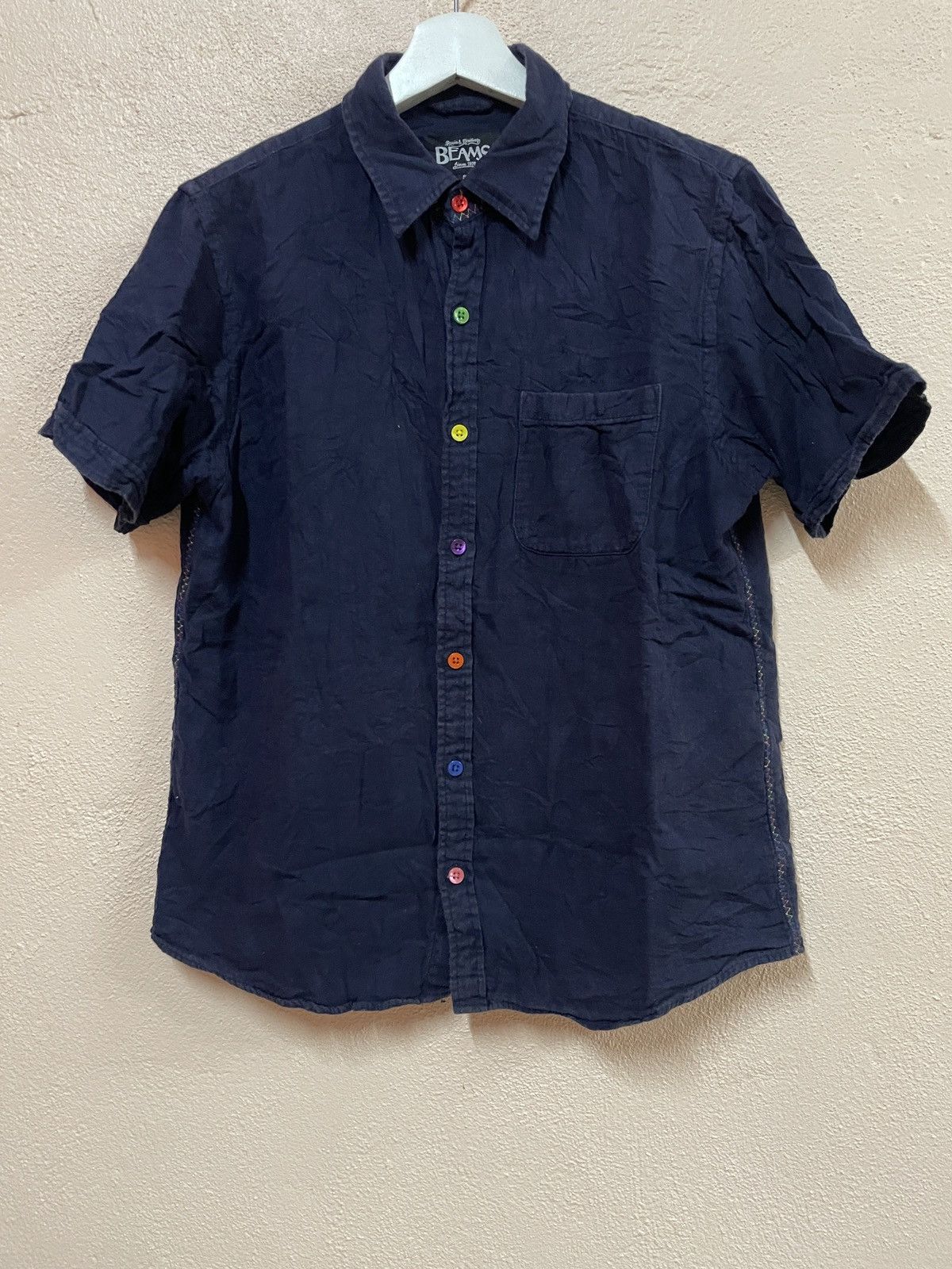 Beams Plus Beams designer japan single pocket mens S multicolor button Size US S / EU 44-46 / 1 - 1 Thumbnail