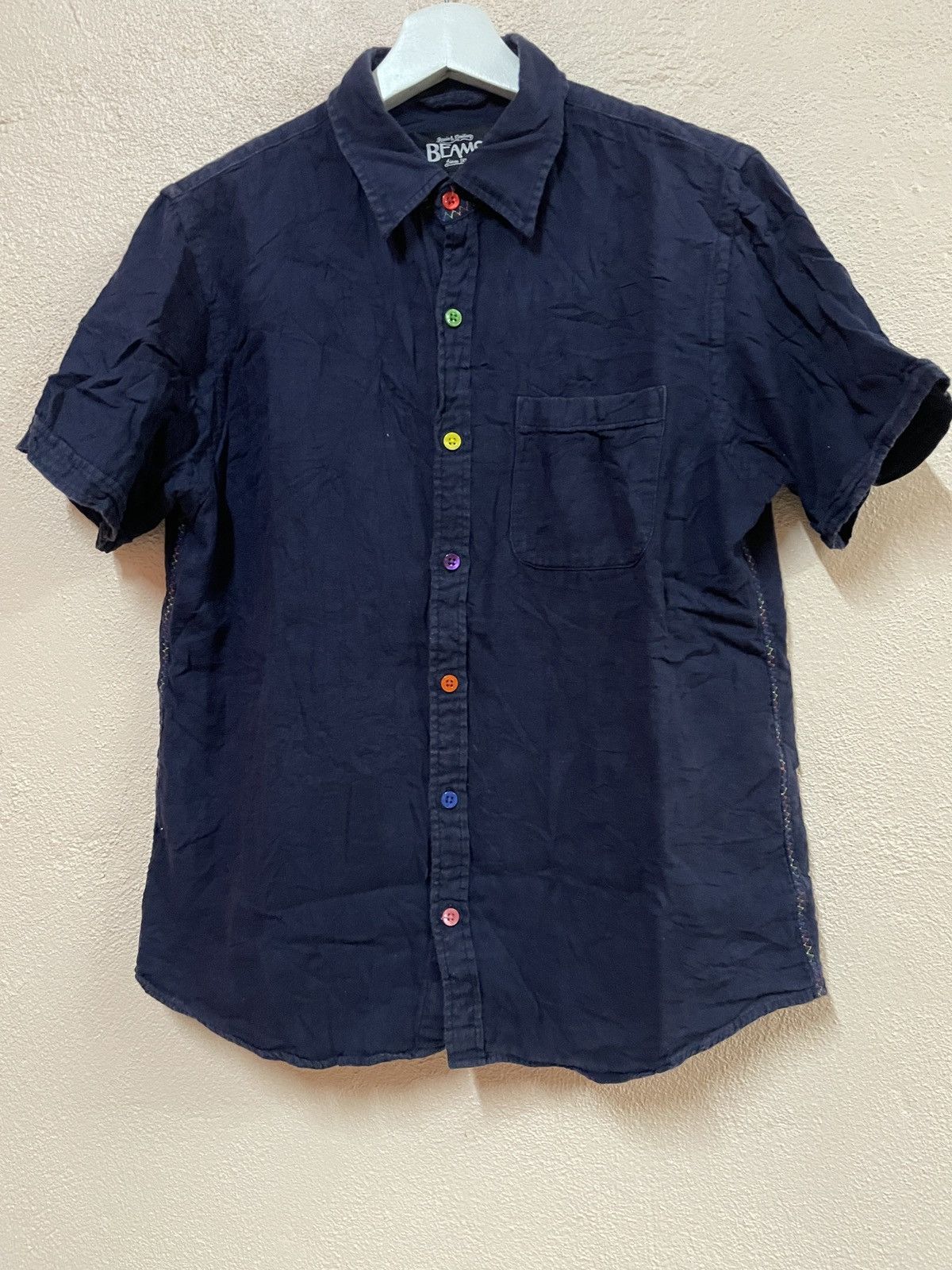 Beams Plus Beams designer japan single pocket mens S multicolor button Size US S / EU 44-46 / 1 - 6 Thumbnail