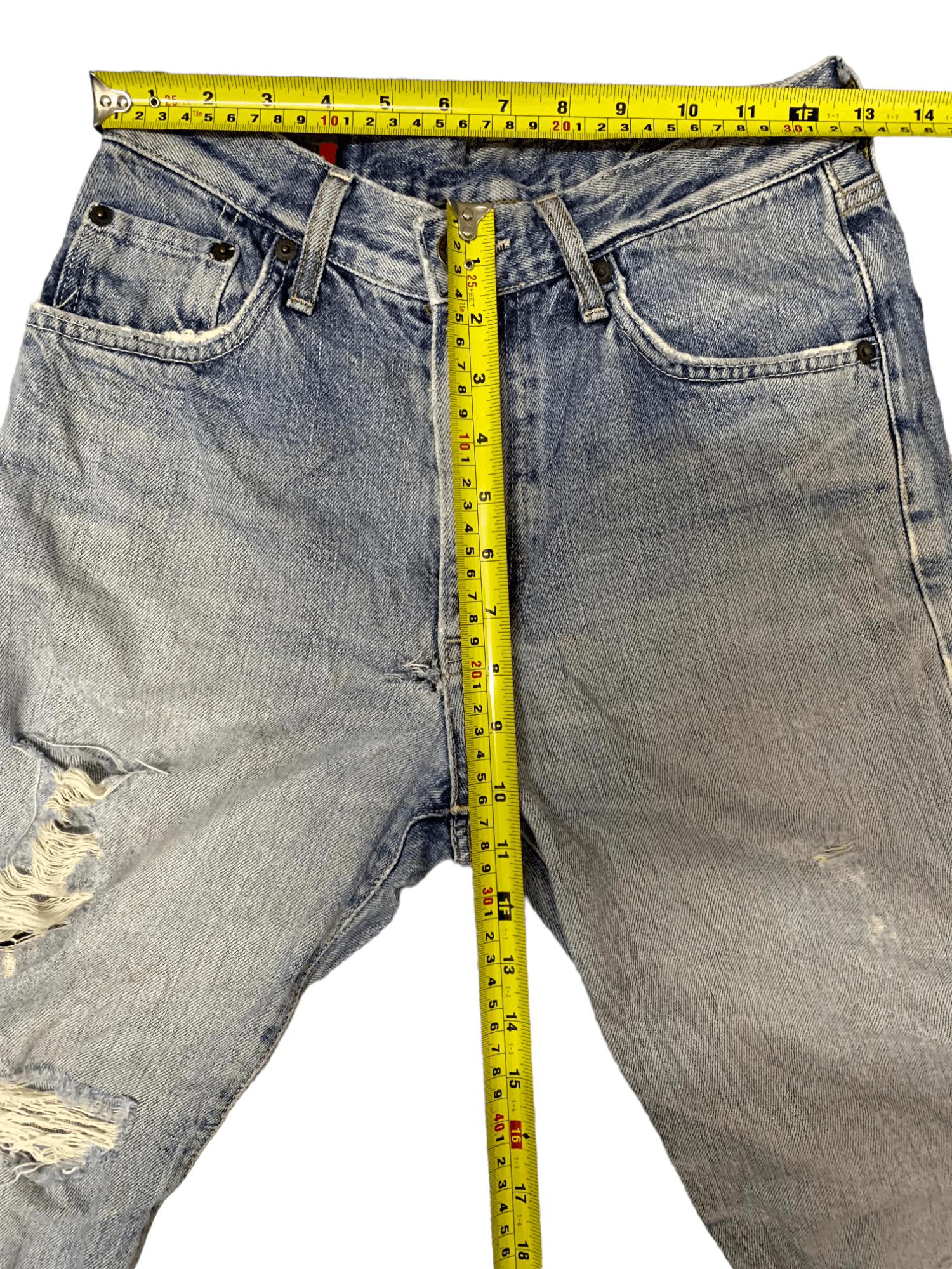 Edwin Vintage Japanese Edwin Faded Wash Style Distressed Jeans Size US 26 / EU 42 - 13 Thumbnail