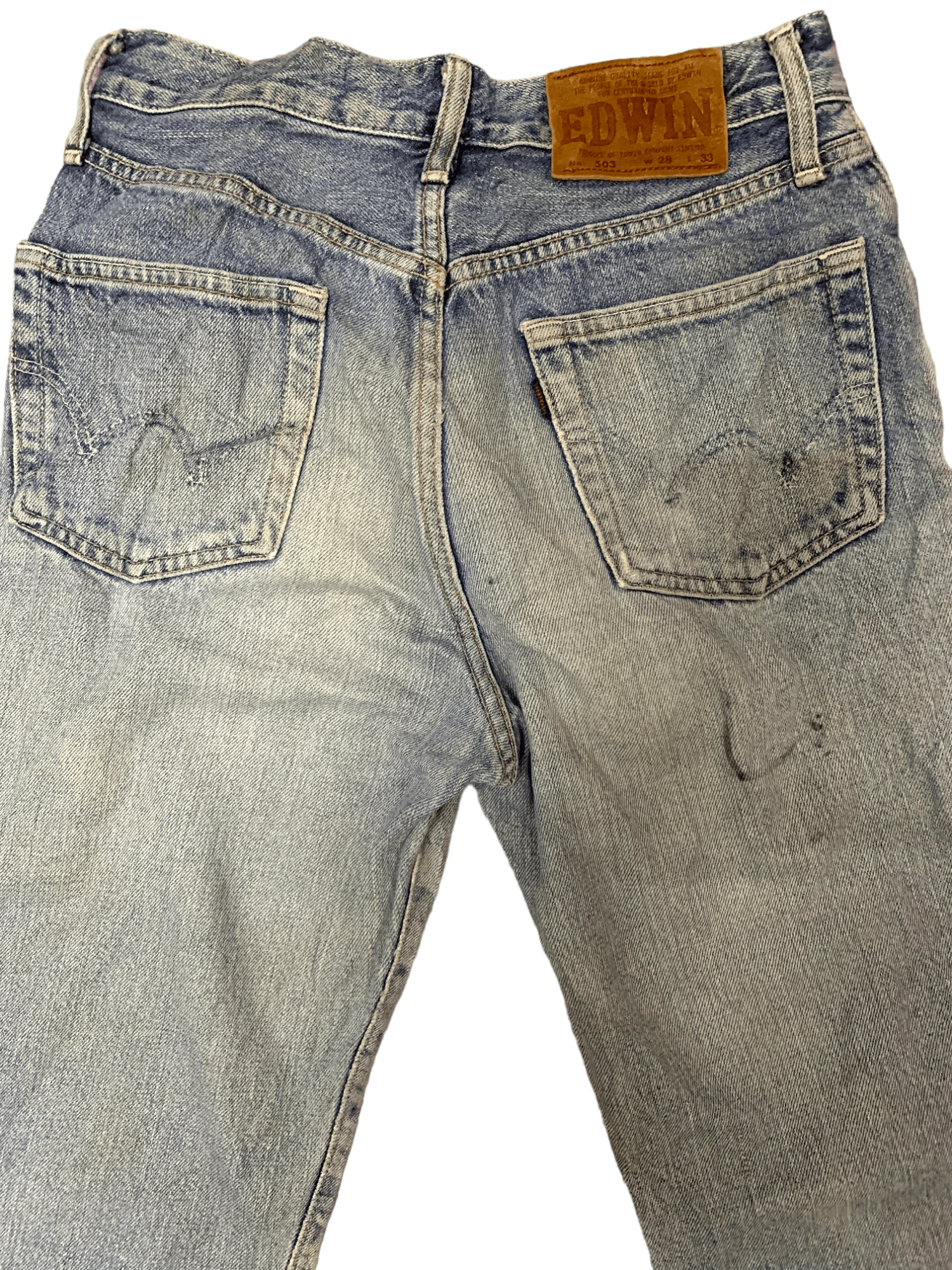 Edwin Vintage Japanese Edwin Faded Wash Style Distressed Jeans Size US 26 / EU 42 - 10 Thumbnail