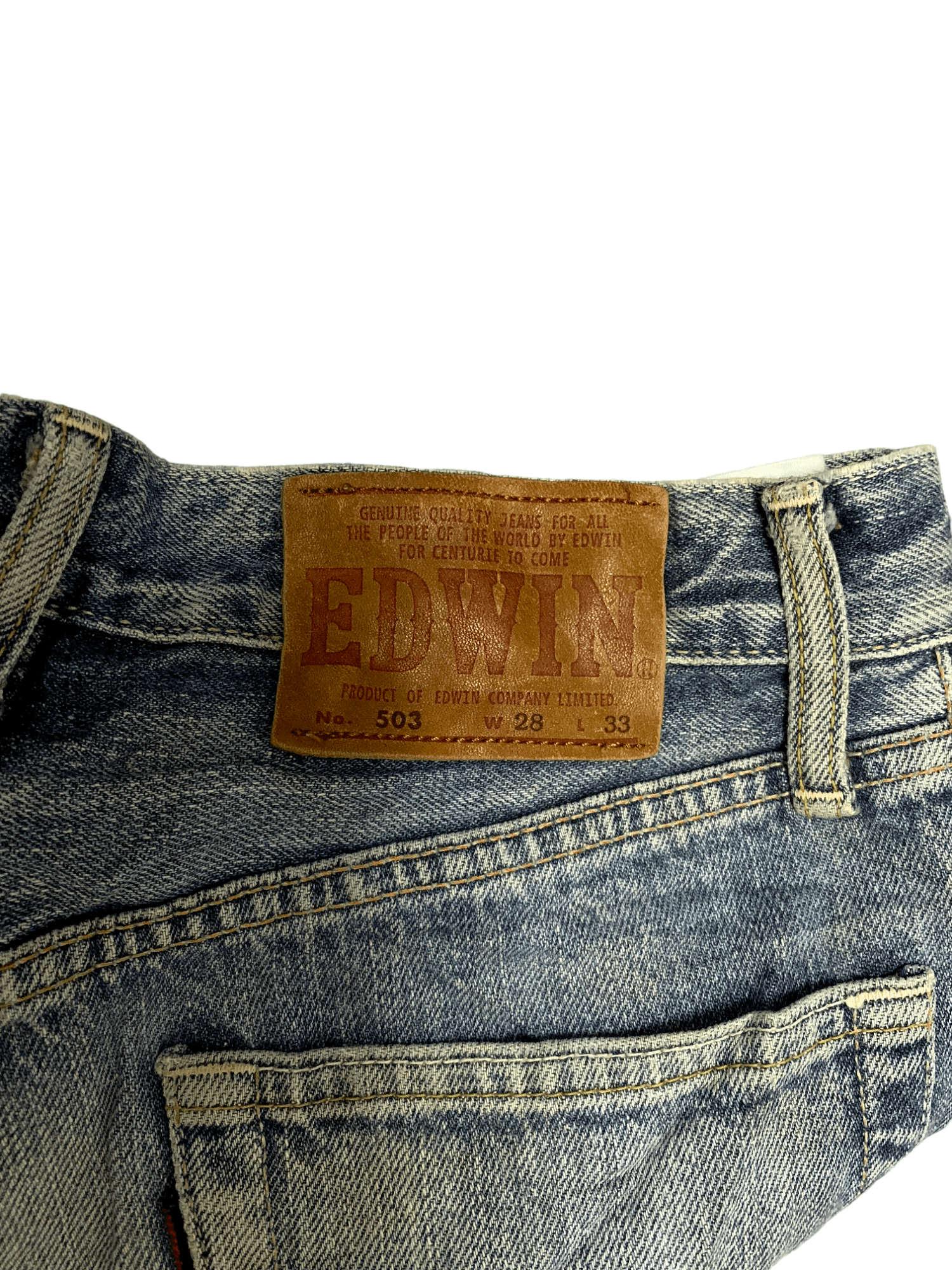 Edwin Vintage Japanese Edwin Faded Wash Style Distressed Jeans Size US 26 / EU 42 - 11 Thumbnail