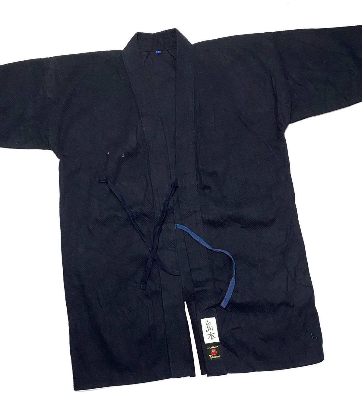 Indigo × Japanese Brand Kimono Jacket Dark Blue Size US L / EU 52-54 / 3 - 3 Thumbnail