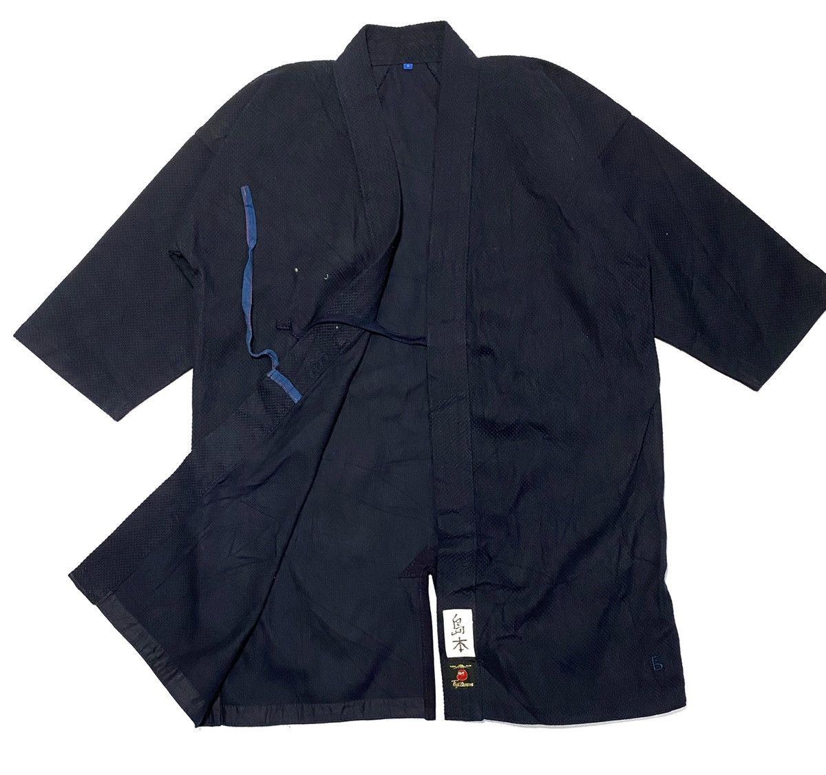 Indigo × Japanese Brand Kimono Jacket Dark Blue Size US L / EU 52-54 / 3 - 1 Thumbnail
