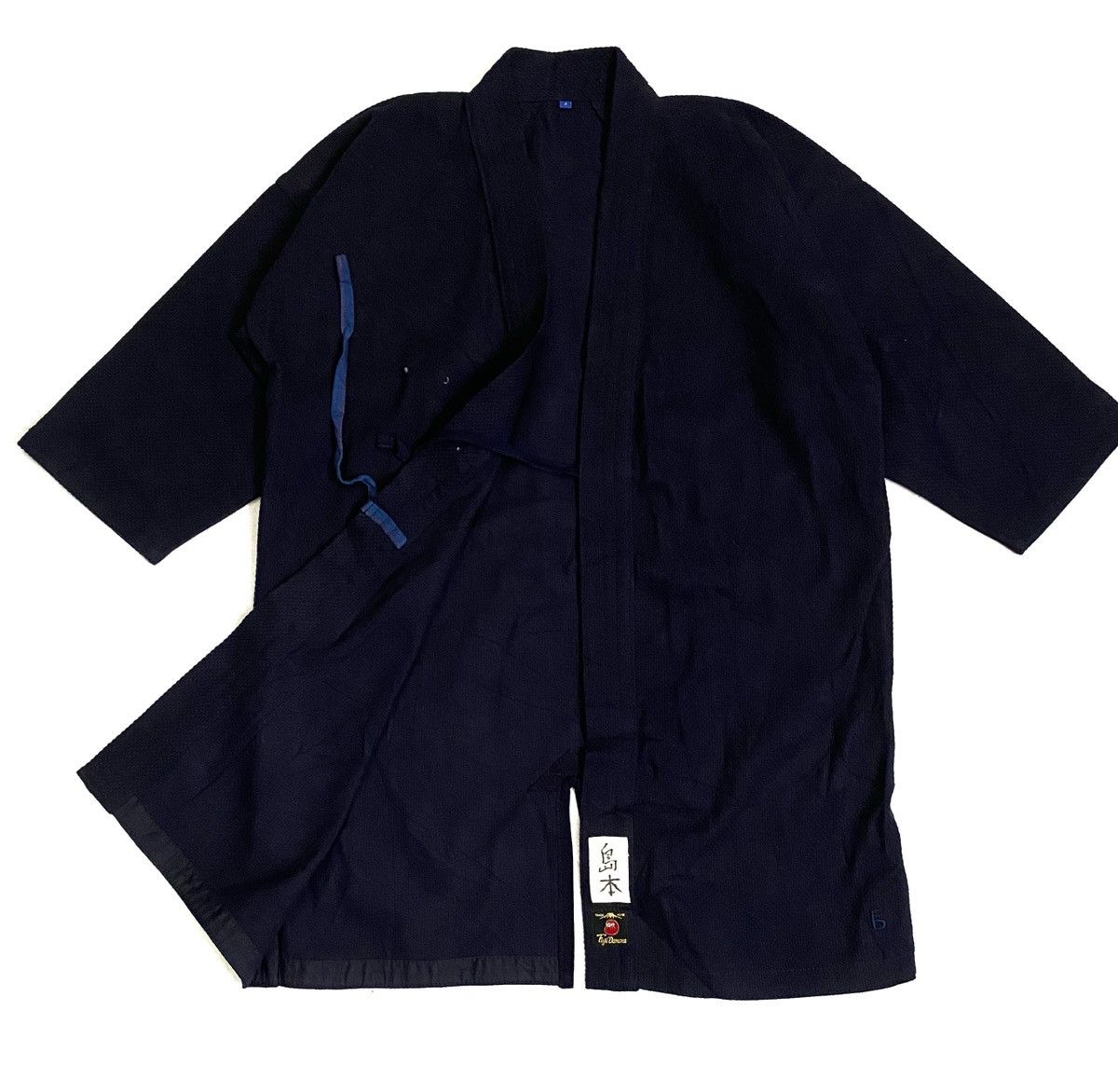 Indigo × Japanese Brand Kimono Jacket Dark Blue Size US L / EU 52-54 / 3 - 4 Thumbnail