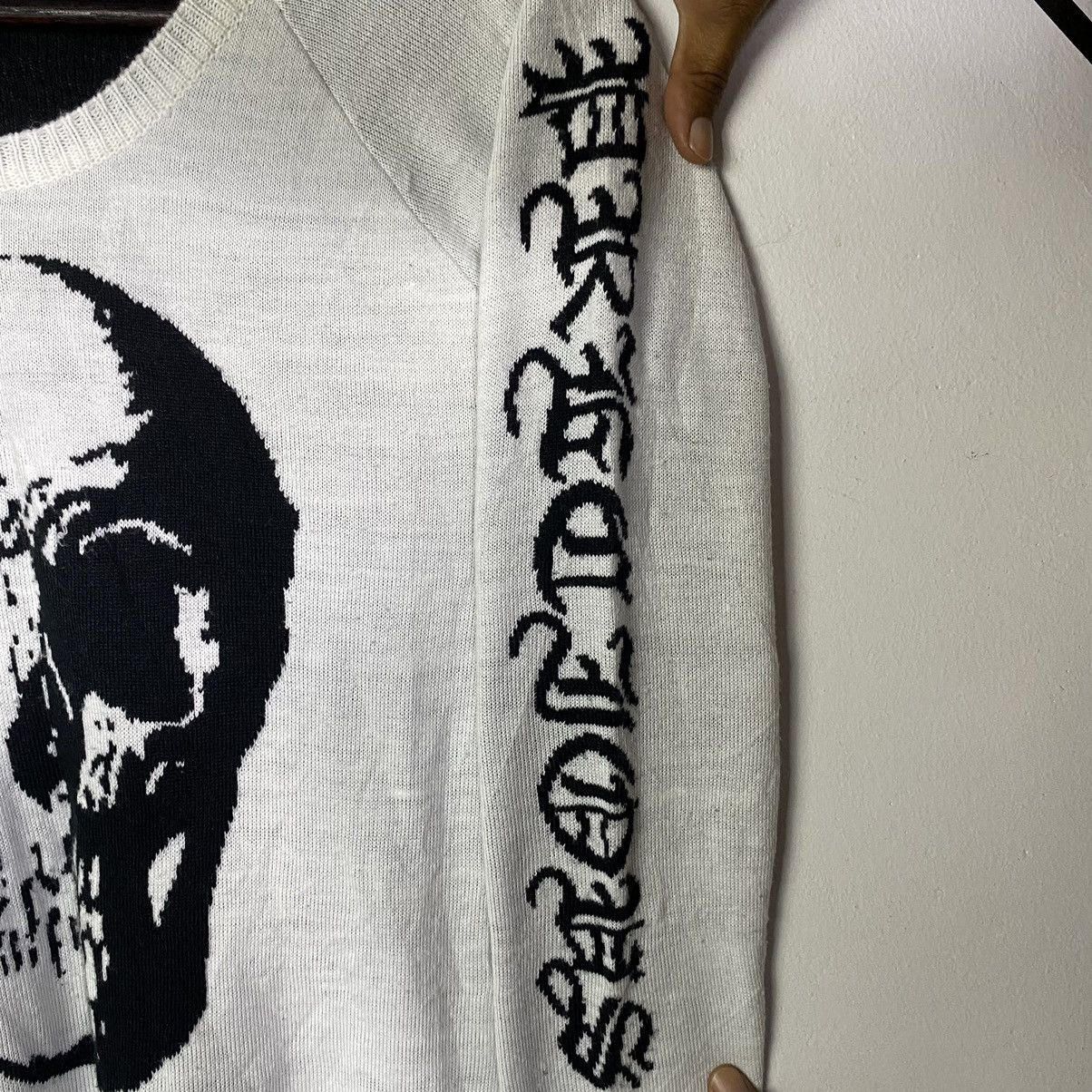 14th Addiction × Aran Isles Knitwear × Japanese Brand Steal🔥🔥 OVP Skull Pull Over Sweater Jumper Knitwear Size US XS / EU 42 / 0 - 4 Thumbnail