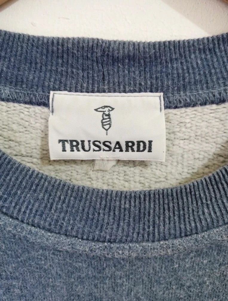 Trussardi × Vintage Trussardi Crewneck Sweatshirt Spellout Made In Italy Size US M / EU 48-50 / 2 - 4 Thumbnail