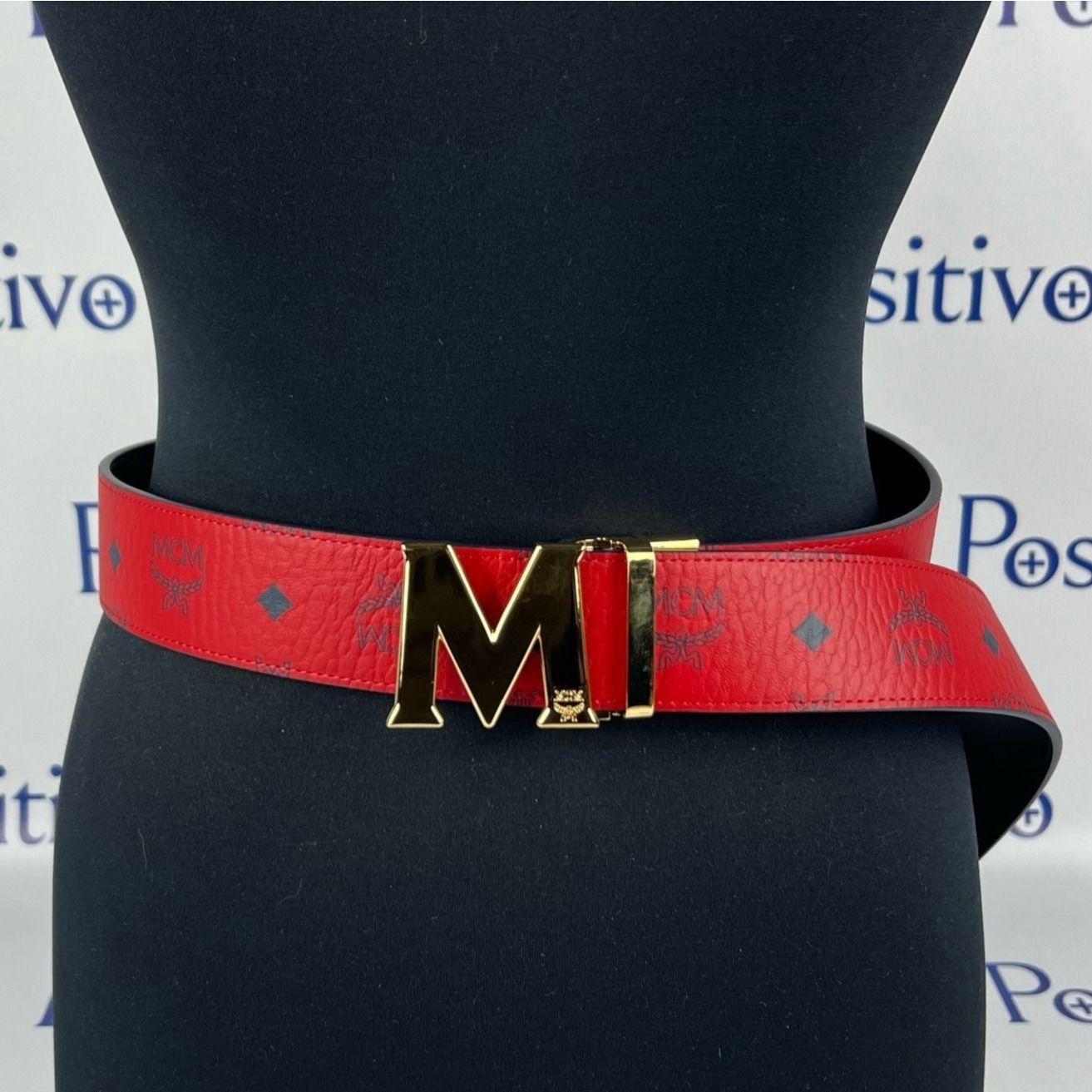 MCM Claus M Reversible Belt Visetos 1.75W 51In/130Cm Cognac in Coated  Canvas with 24k Gold - US