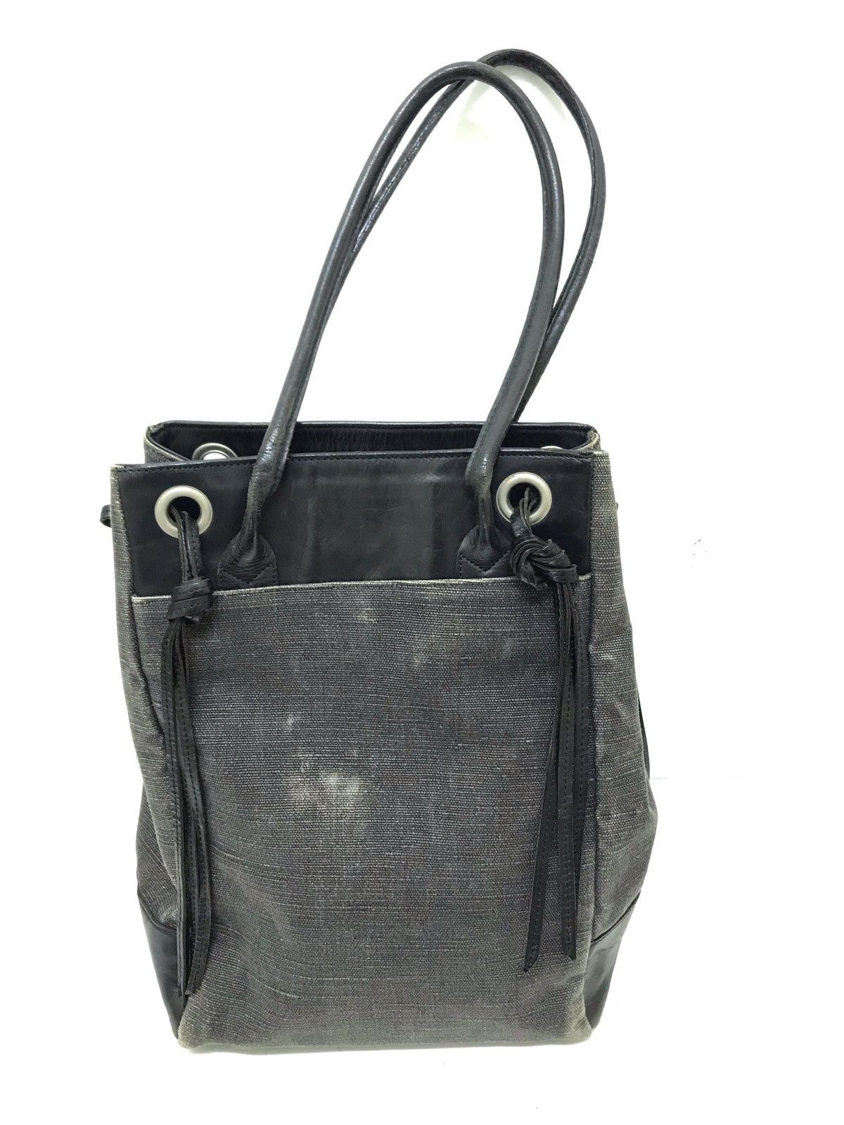 Yohji Yamamoto 💖Y’s Yohji Yamamoto Bag Cotton Canvas Leather Size ONE SIZE - 4 Thumbnail