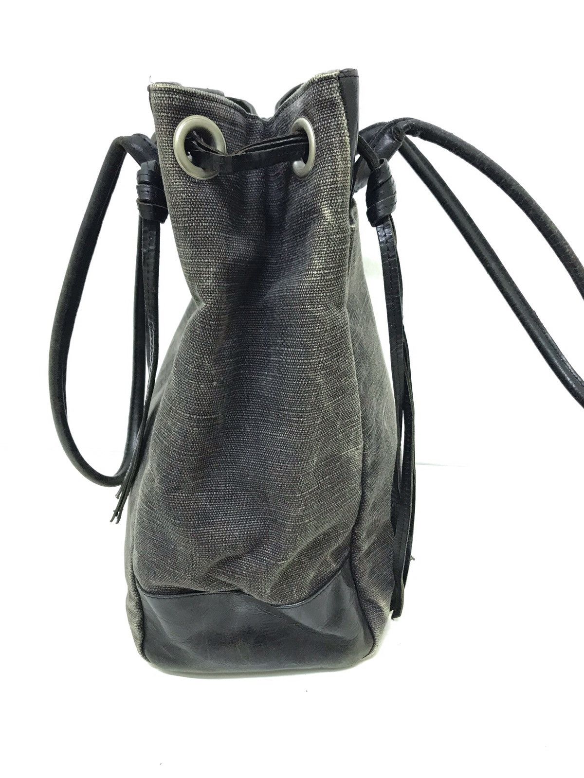 Yohji Yamamoto 💖Y’s Yohji Yamamoto Bag Cotton Canvas Leather Size ONE SIZE - 5 Thumbnail