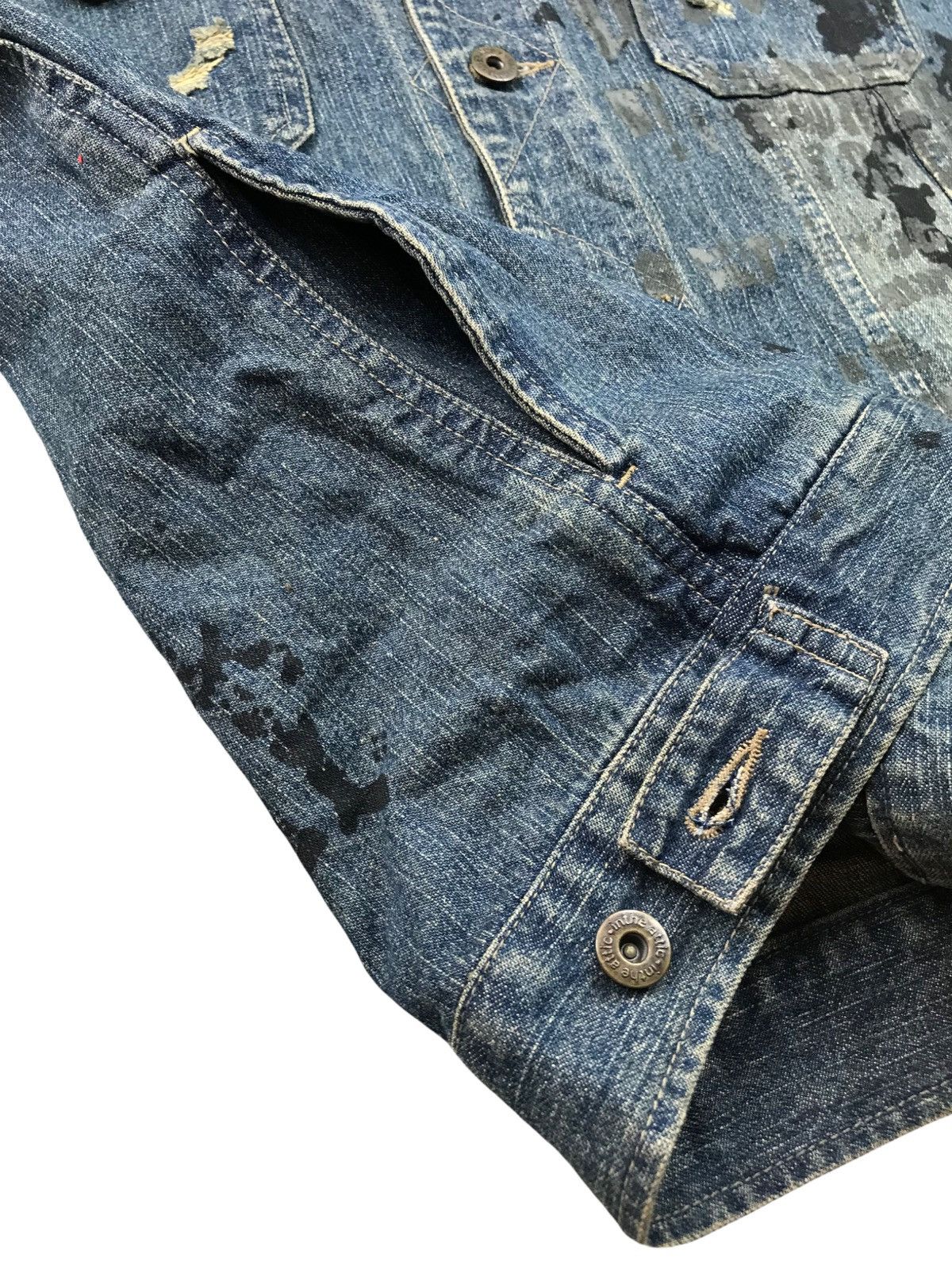 In The Attic IN THE ATTIC ART DISTRESSED DENIM JACKET Size US L / EU 52-54 / 3 - 17 Thumbnail