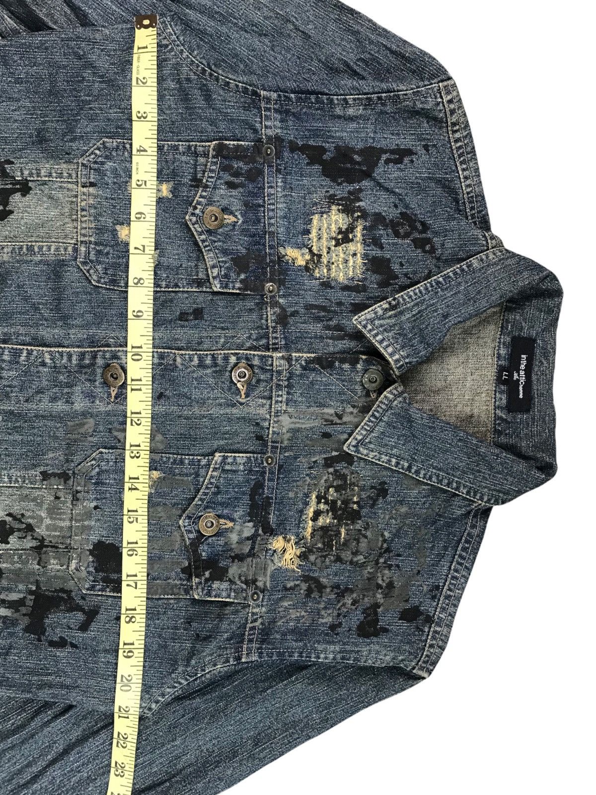In The Attic IN THE ATTIC ART DISTRESSED DENIM JACKET Size US L / EU 52-54 / 3 - 21 Thumbnail