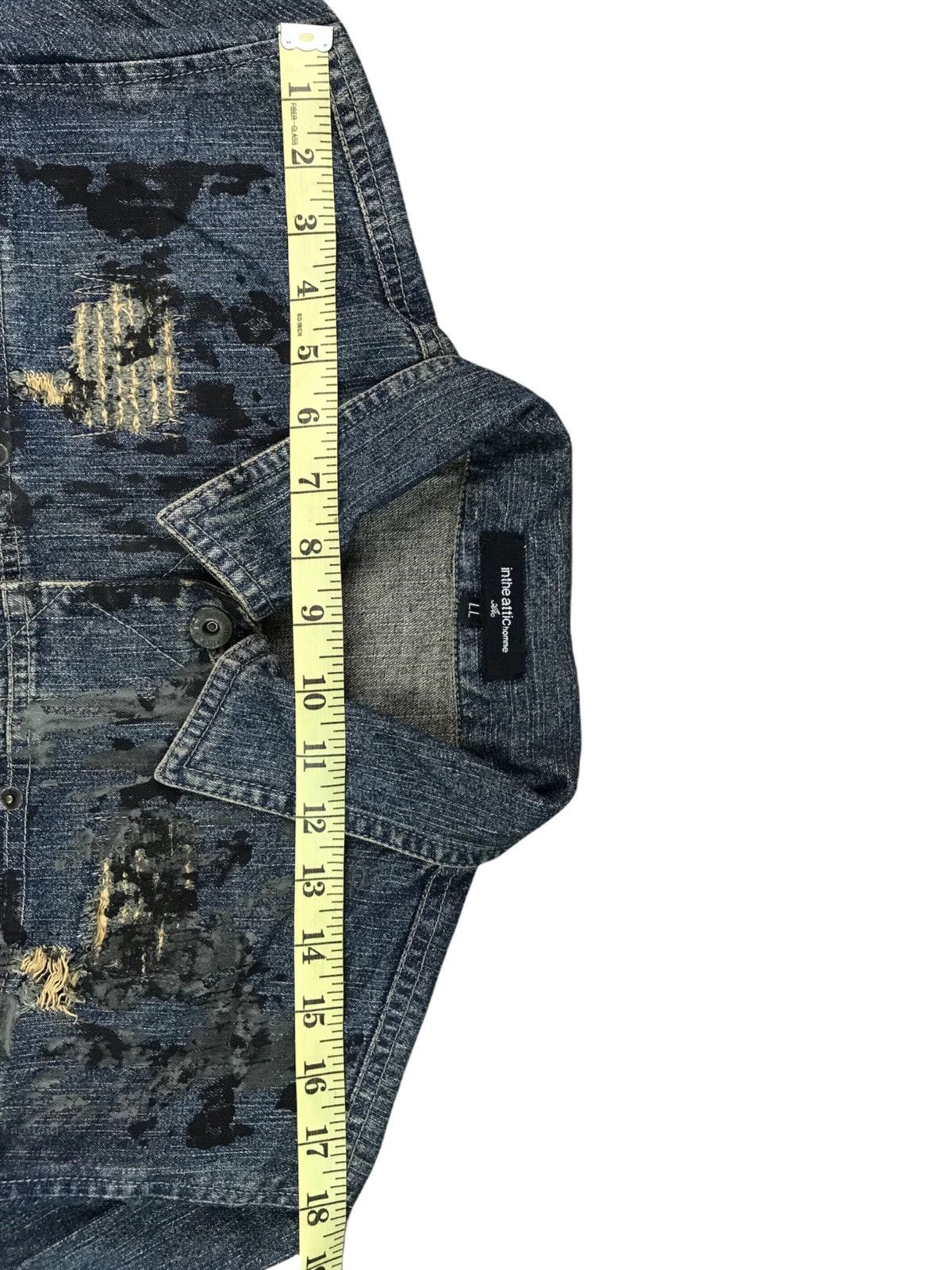 In The Attic IN THE ATTIC ART DISTRESSED DENIM JACKET Size US L / EU 52-54 / 3 - 22 Thumbnail