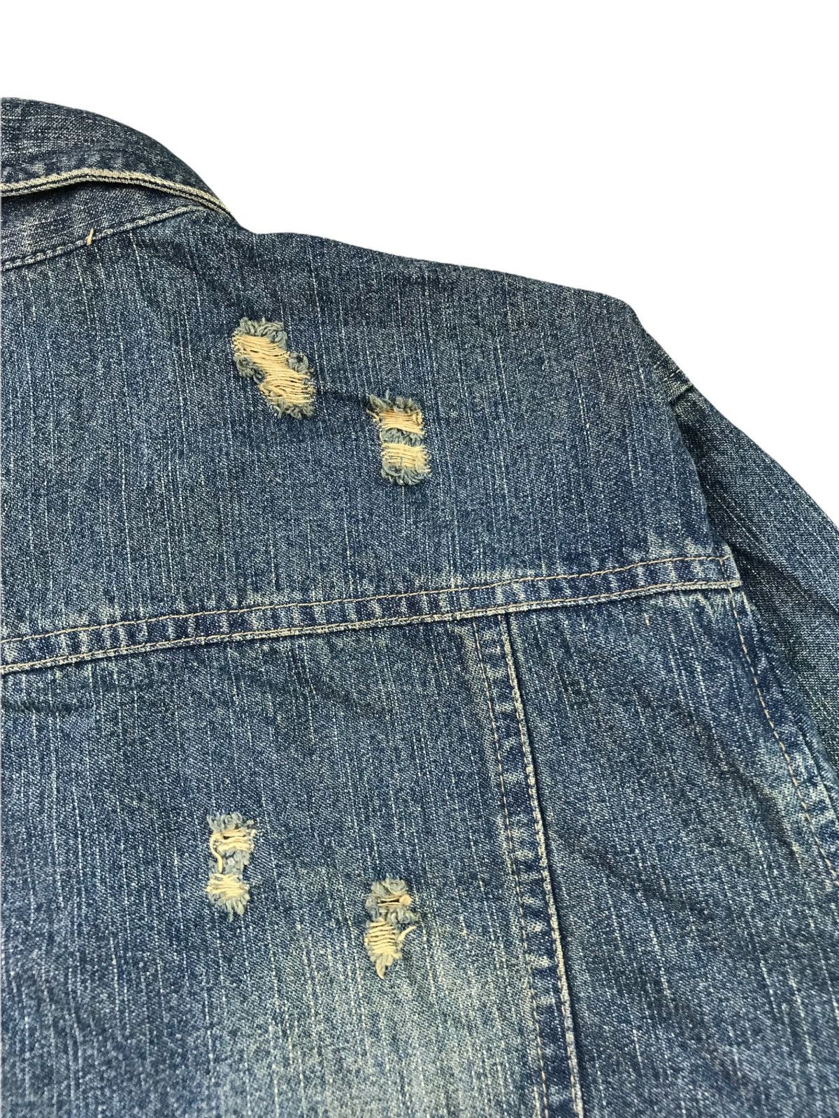 In The Attic IN THE ATTIC ART DISTRESSED DENIM JACKET Size US L / EU 52-54 / 3 - 14 Thumbnail