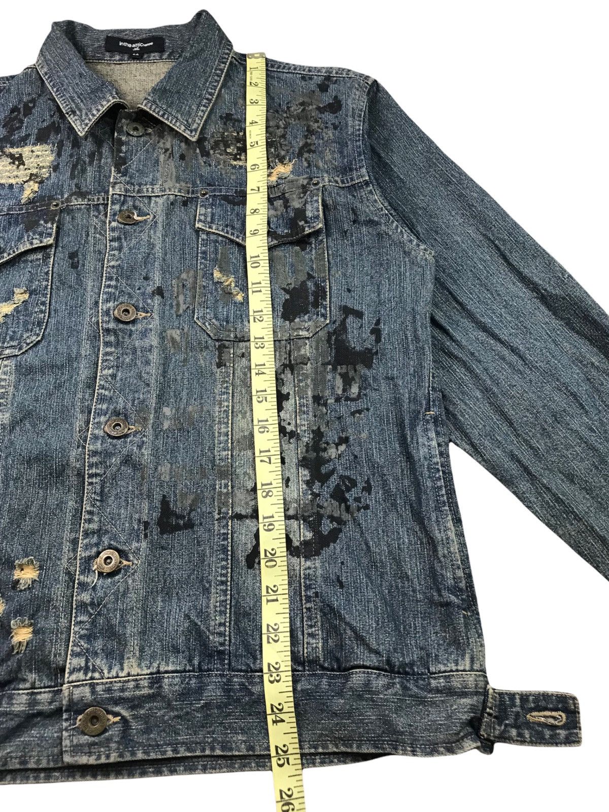 In The Attic IN THE ATTIC ART DISTRESSED DENIM JACKET Size US L / EU 52-54 / 3 - 20 Thumbnail