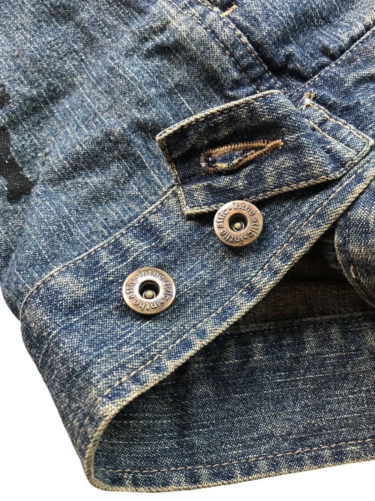 In The Attic IN THE ATTIC ART DISTRESSED DENIM JACKET Size US L / EU 52-54 / 3 - 18 Thumbnail