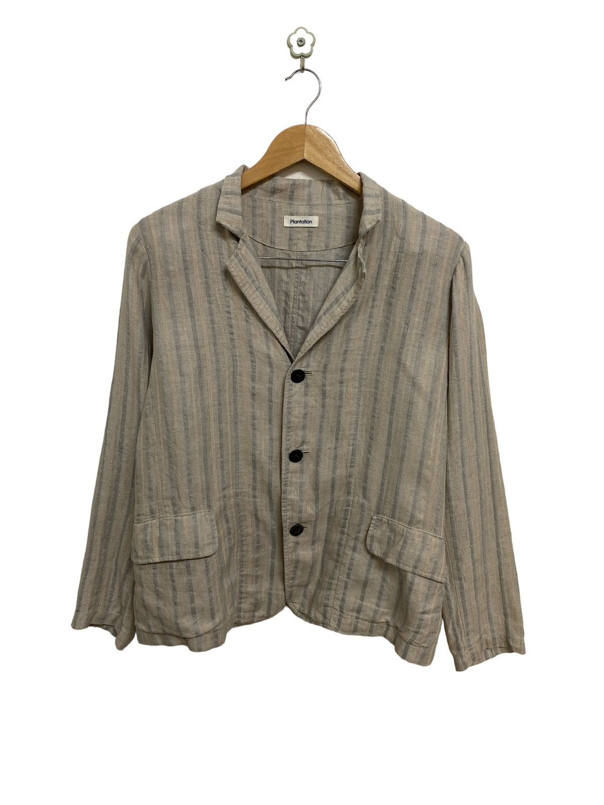 Issey Miyake Issey Miyake Plantation Striped Jacket Size US M / EU 48-50 / 2 - 2 Thumbnail