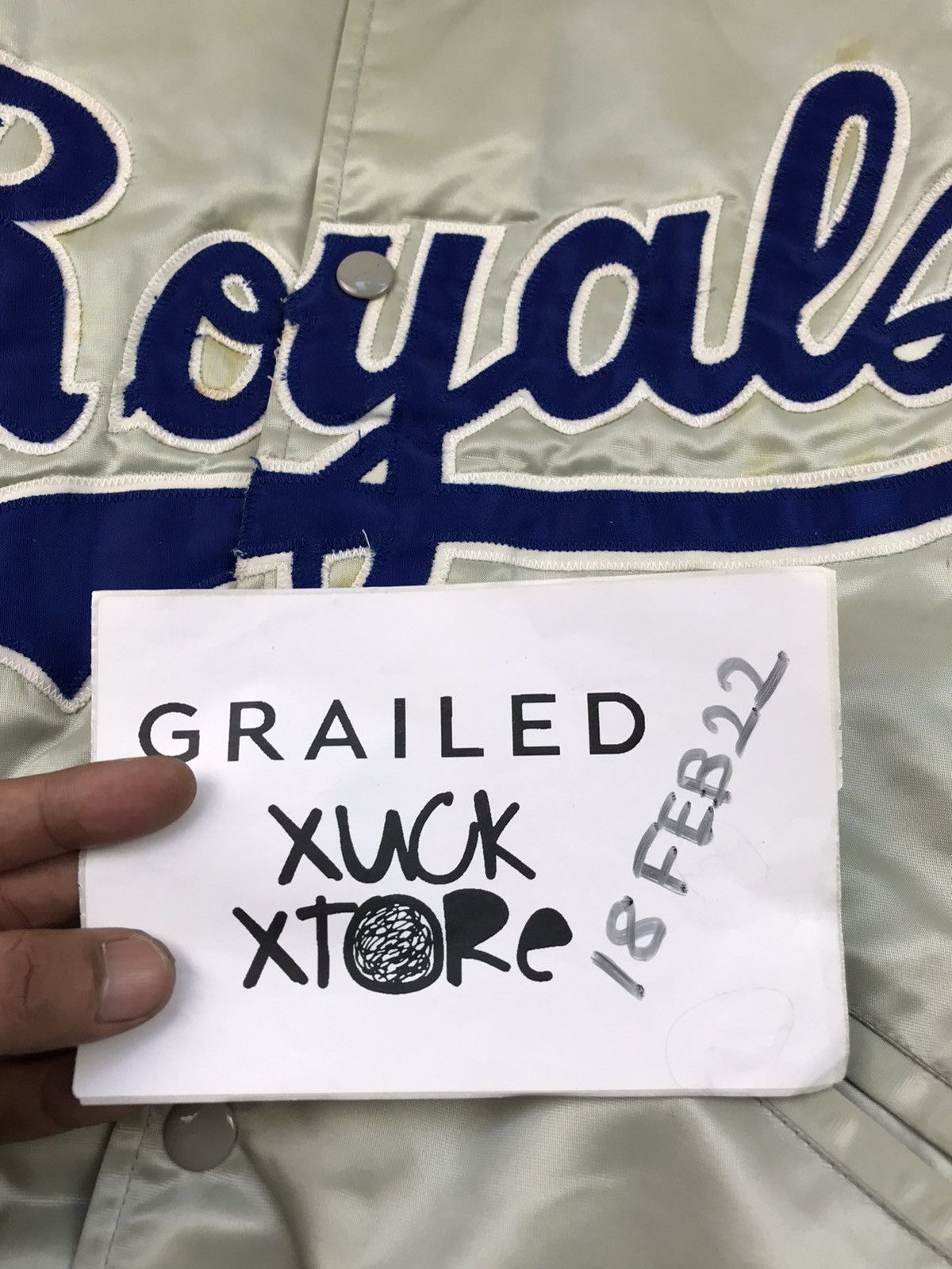 MLB × Vintage 🔥VINTAGE 80s KANSAS CITY ROYALS MLB STARTER SATIN FELCO Size US M / EU 48-50 / 2 - 17 Thumbnail
