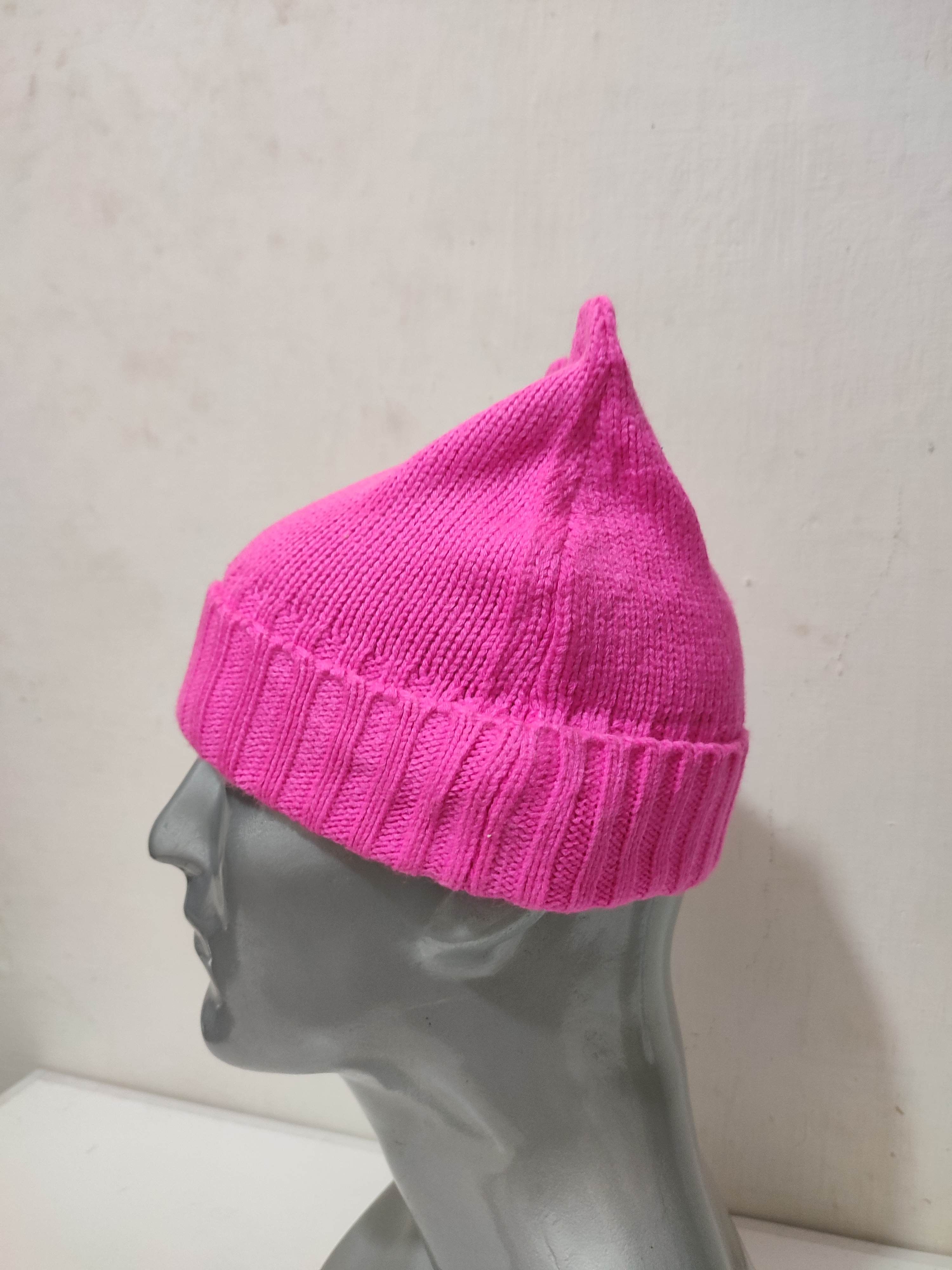 Other Pink Bunny Ear Devil Horns Beanie Hats Size ONE SIZE - 4 Thumbnail