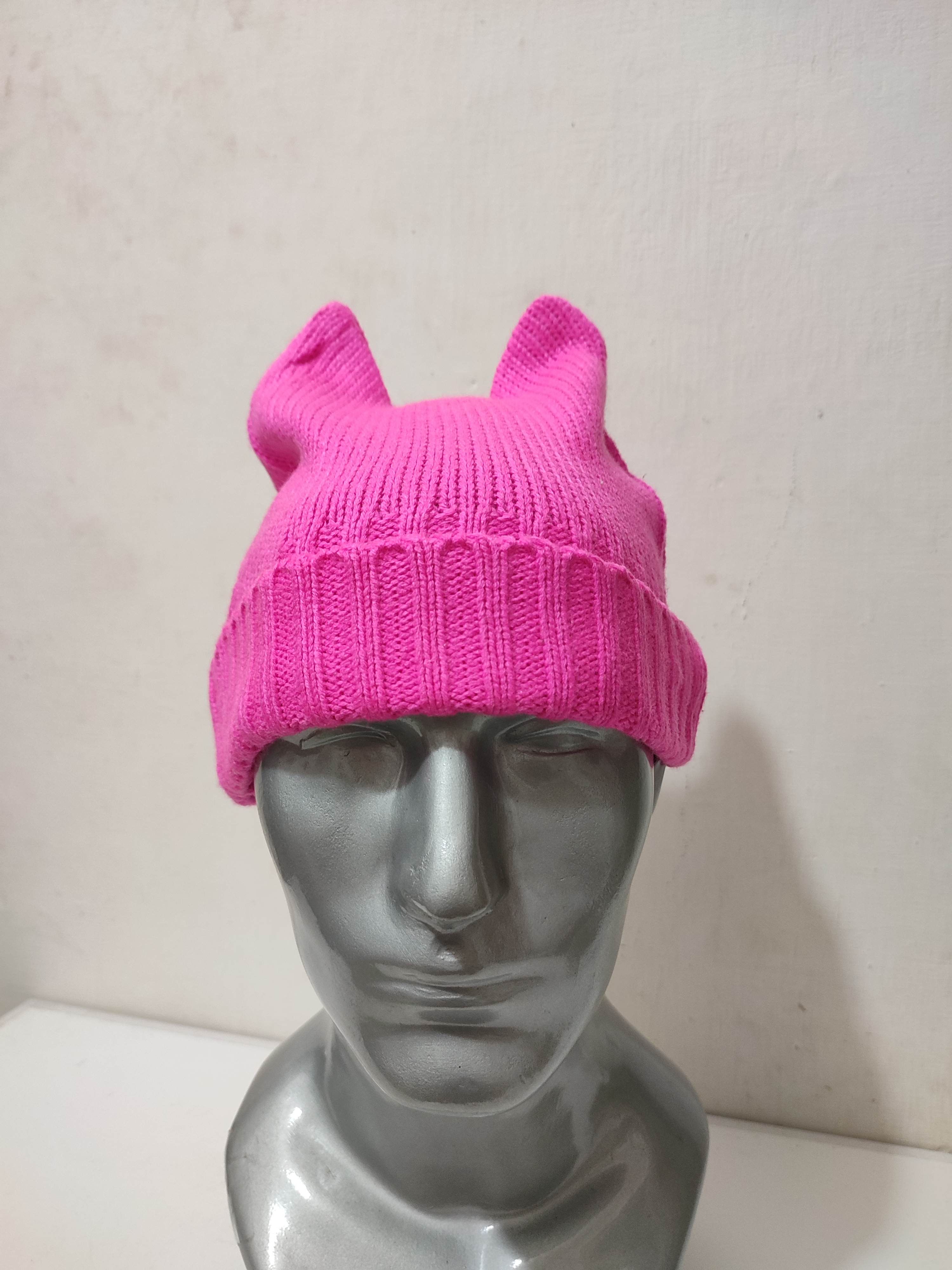 Other Pink Bunny Ear Devil Horns Beanie Hats Size ONE SIZE - 1 Thumbnail