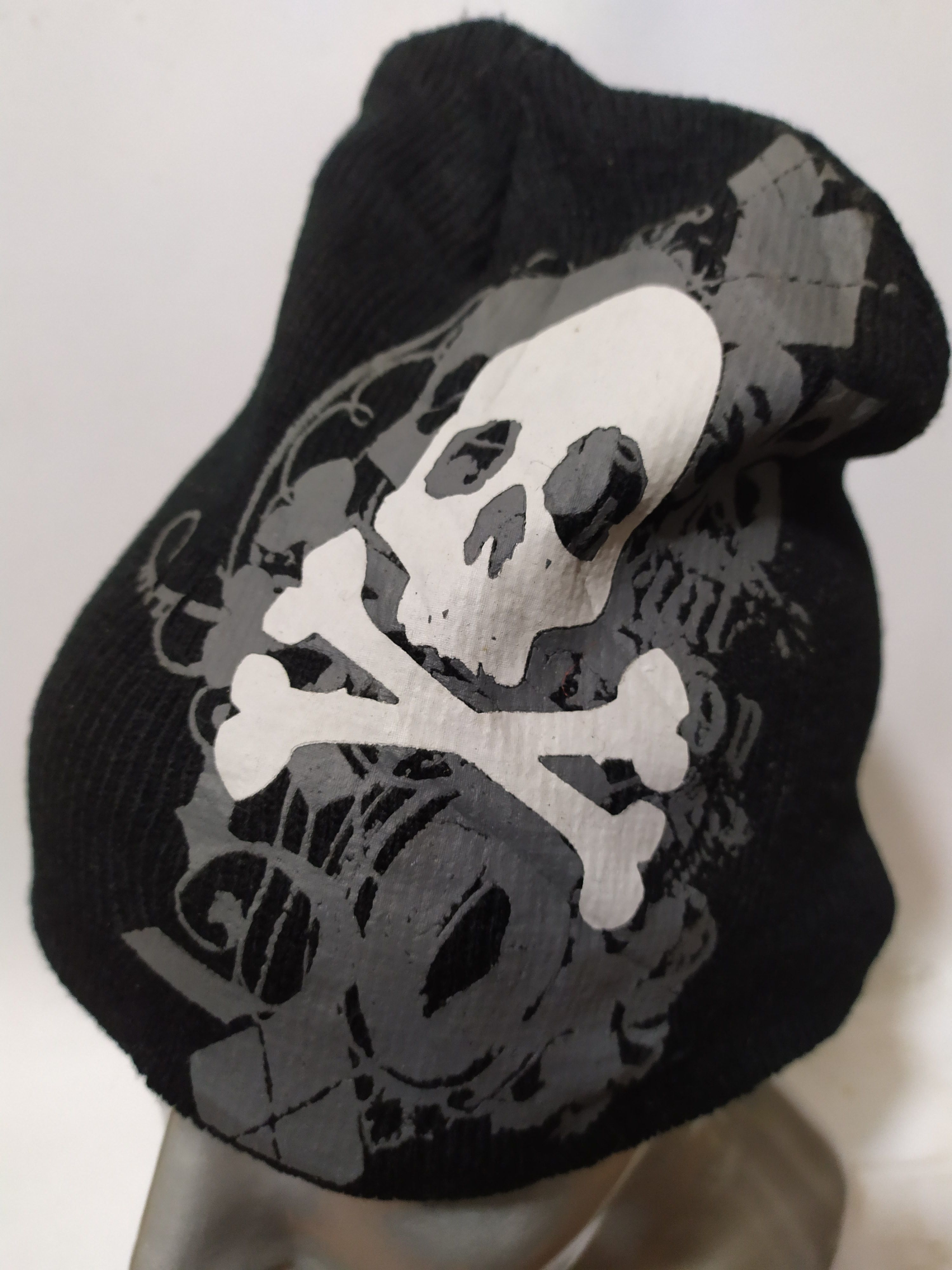 Japanese Brand 🔥Daiso Industries Skull Skeleton Punk Bondage beanie hats Size ONE SIZE - 3 Thumbnail