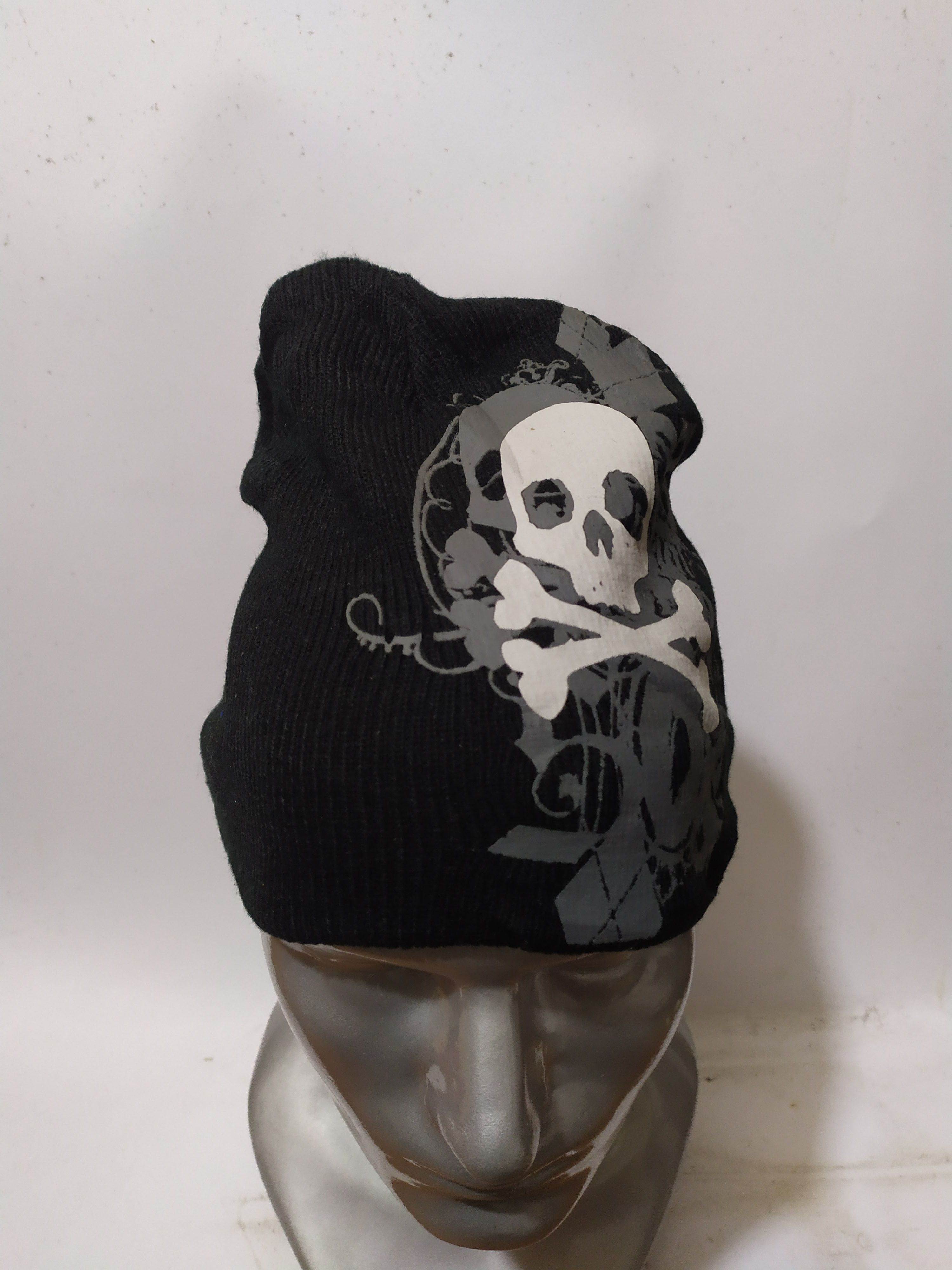 Japanese Brand 🔥Daiso Industries Skull Skeleton Punk Bondage beanie hats Size ONE SIZE - 2 Thumbnail