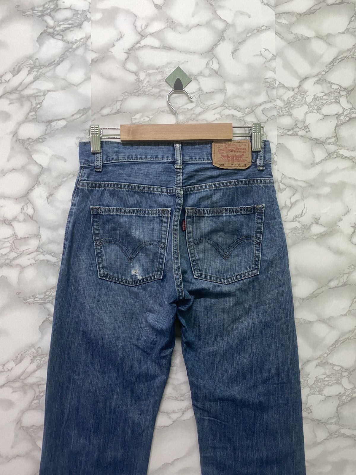 Levi's Vintage LEVIS 505 Blue Slim Distressed Jeans - L7 Size US 26 / EU 42 - 8 Thumbnail