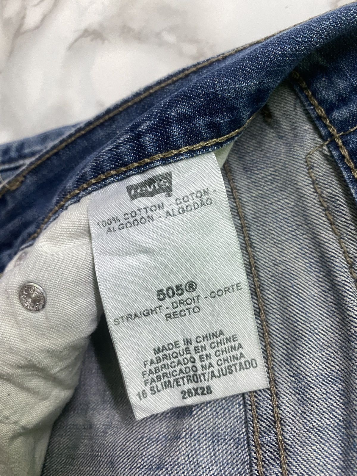 Levi's Vintage LEVIS 505 Blue Slim Distressed Jeans - L7 Size US 26 / EU 42 - 15 Thumbnail
