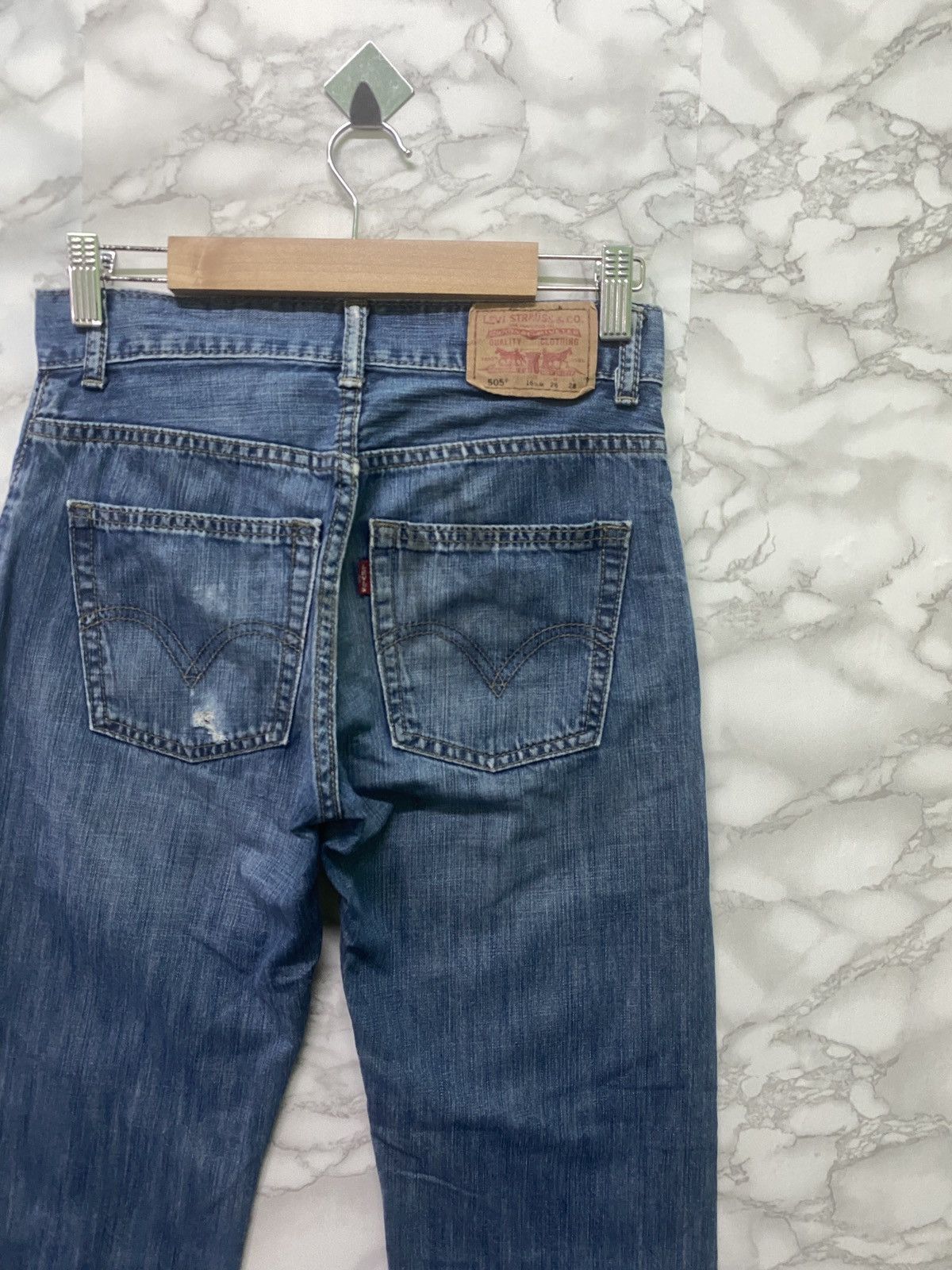 Levi's Vintage LEVIS 505 Blue Slim Distressed Jeans - L7 Size US 26 / EU 42 - 10 Thumbnail