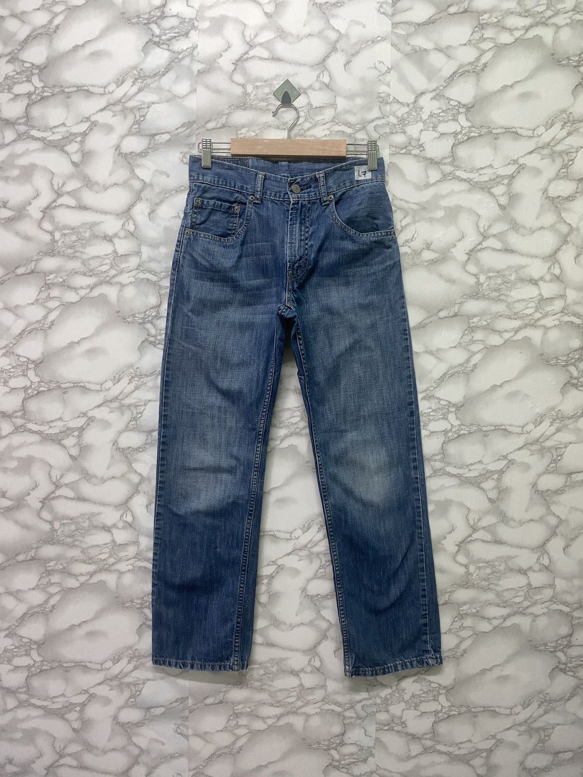 image of Vintage Levis 505 Blue Slim Distressed Jeans - L7, Men's (Size 26)
