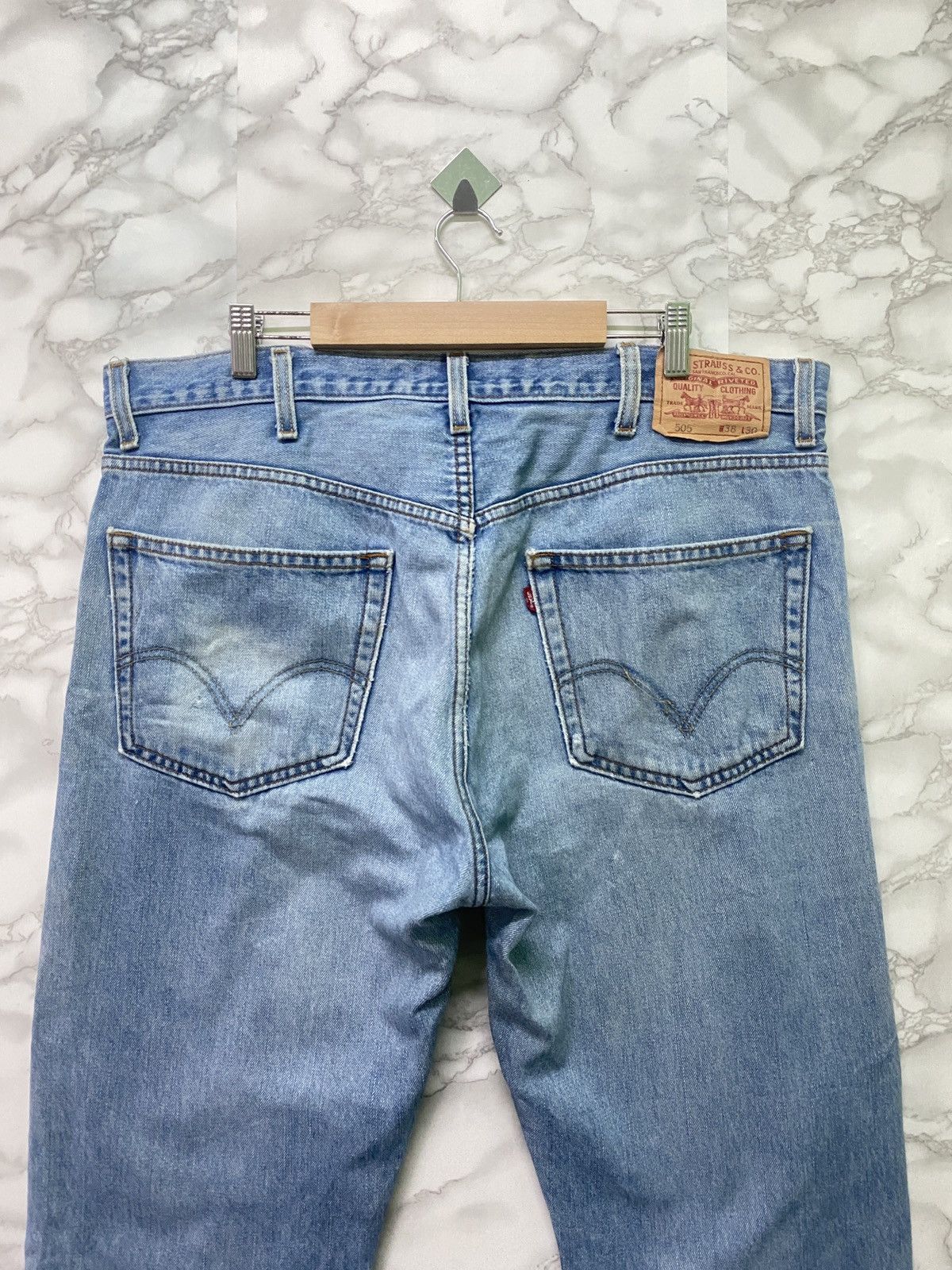 Levi's × Vintage Vintage LEVIS 505 Regular Fit jeans -L3 Size US 38 / EU 54 - 11 Thumbnail