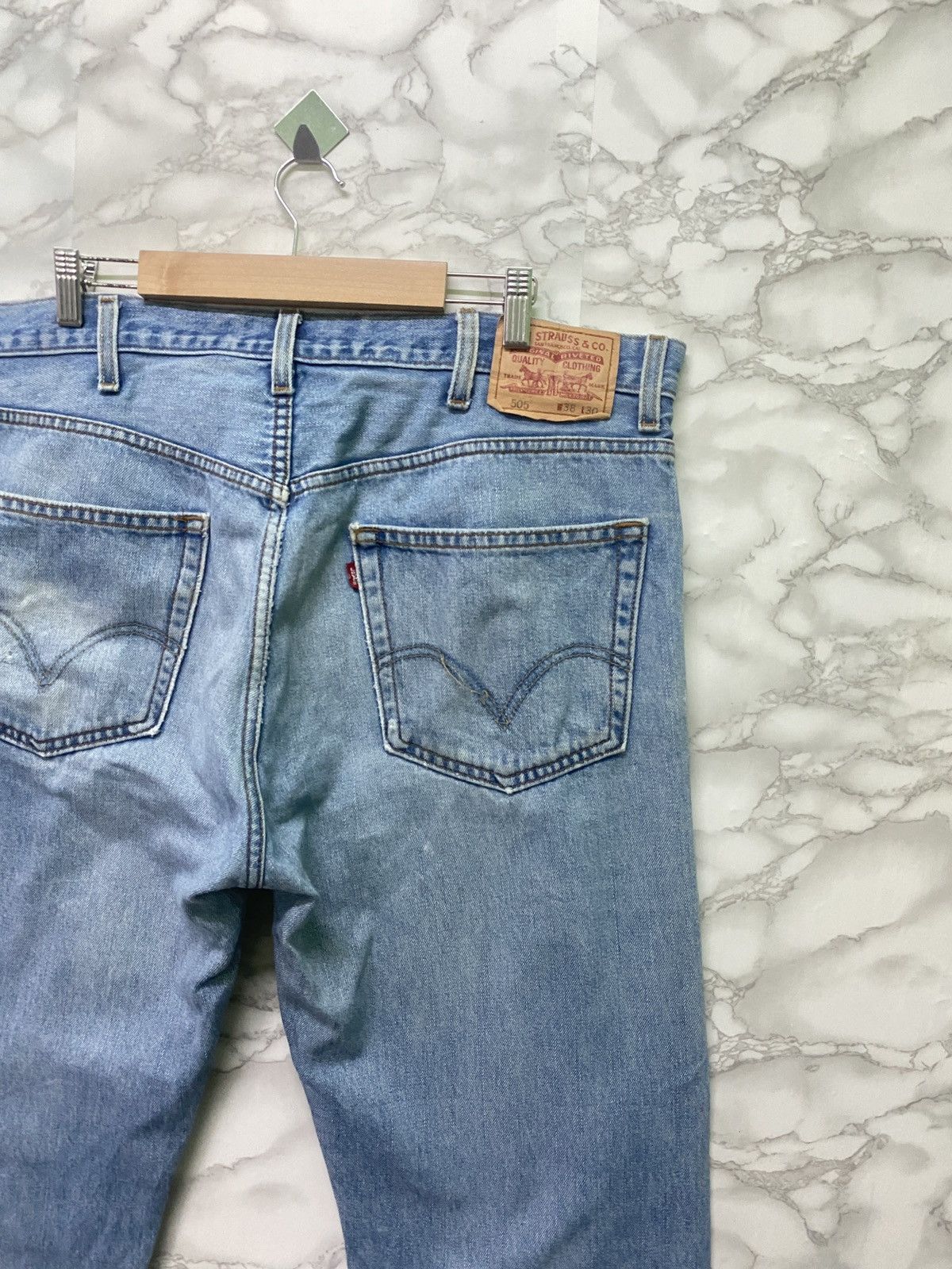 Levi's × Vintage Vintage LEVIS 505 Regular Fit jeans -L3 Size US 38 / EU 54 - 13 Thumbnail