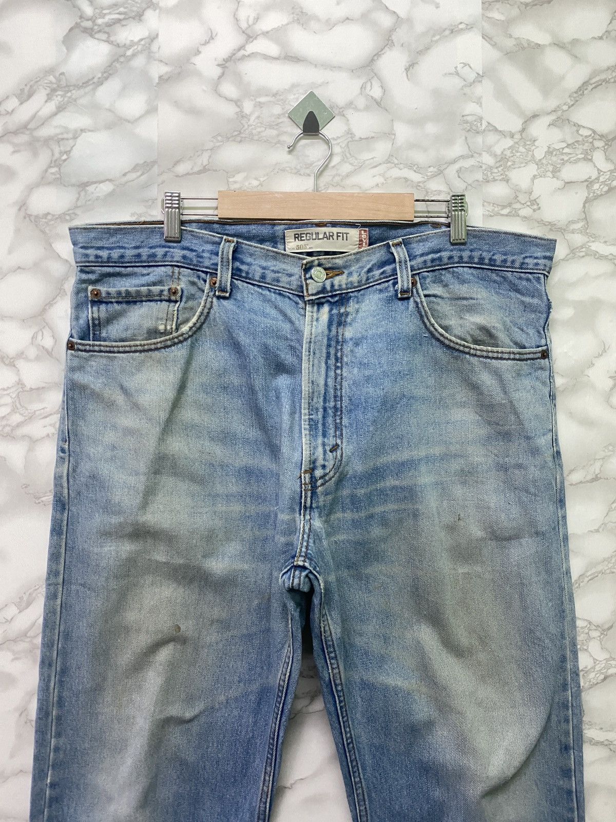 Levi's × Vintage Vintage LEVIS 505 Regular Fit jeans -L3 Size US 38 / EU 54 - 3 Thumbnail