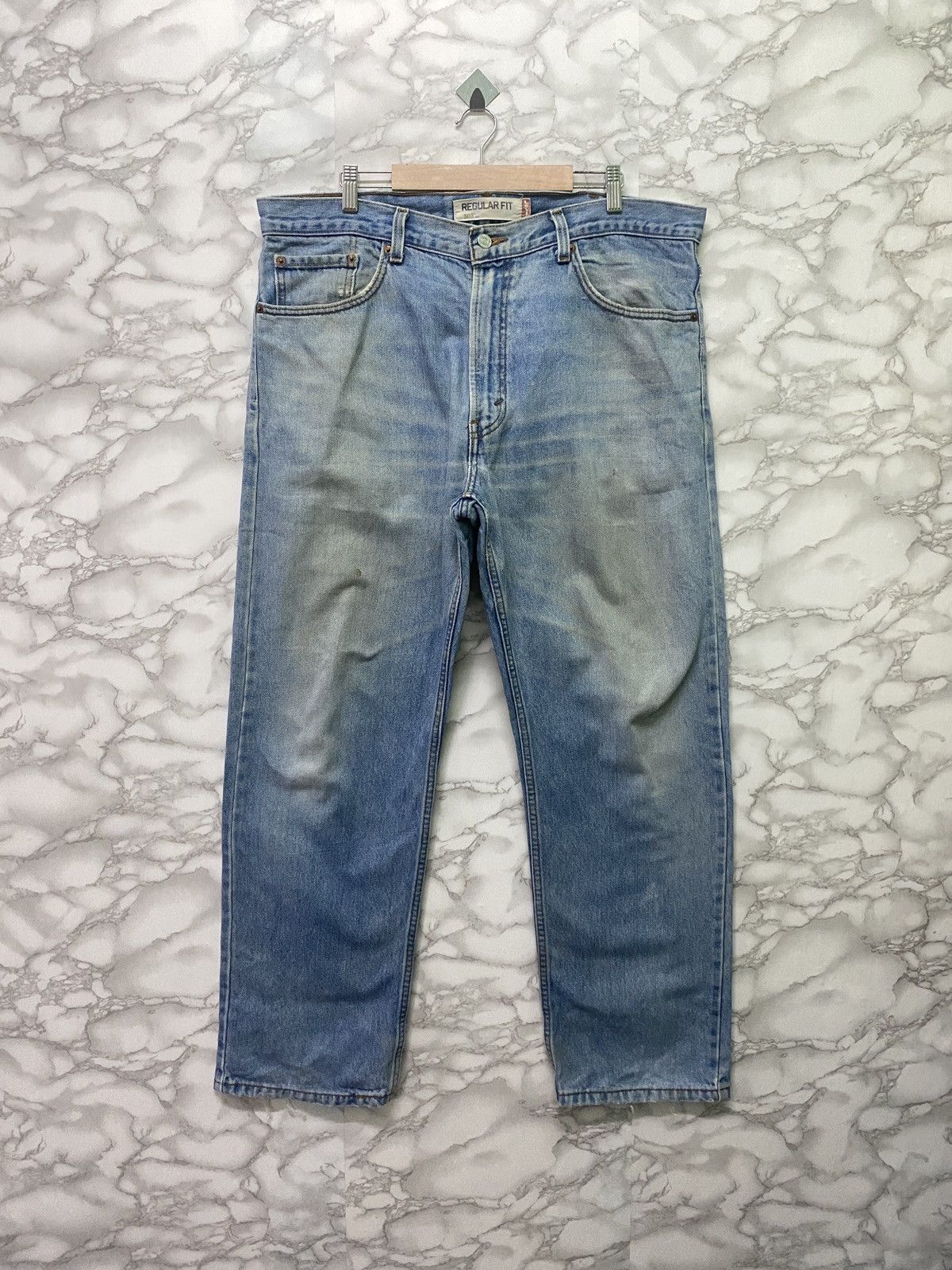 image of Distressed Denim x Levis Vintage Levis 505 Regular Fit Jeans -L3 in Blue, Men's (Size 38)