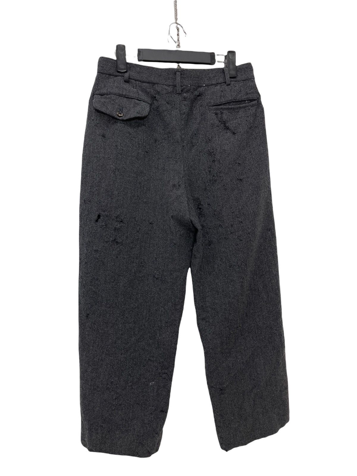Comme des Garcons Vtg 90s CdgH Damaged Wool Wide Trouser 3🟦1 Size US 30 / EU 46 - 1 Thumbnail