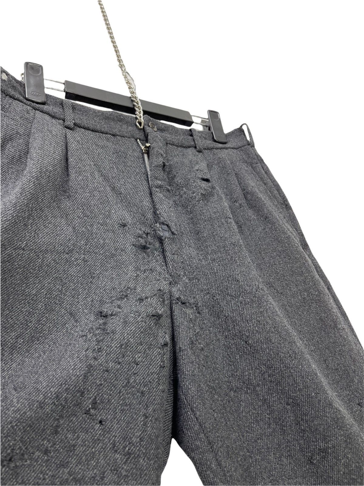 Comme des Garcons Vtg 90s CdgH Damaged Wool Wide Trouser 3🟦1 Size US 30 / EU 46 - 10 Thumbnail