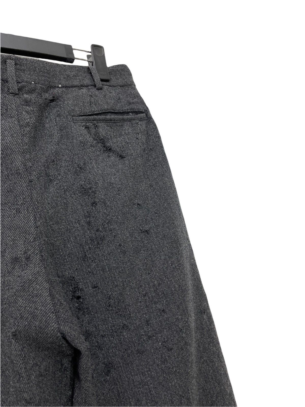 Comme des Garcons Vtg 90s CdgH Damaged Wool Wide Trouser 3🟦1 Size US 30 / EU 46 - 3 Thumbnail
