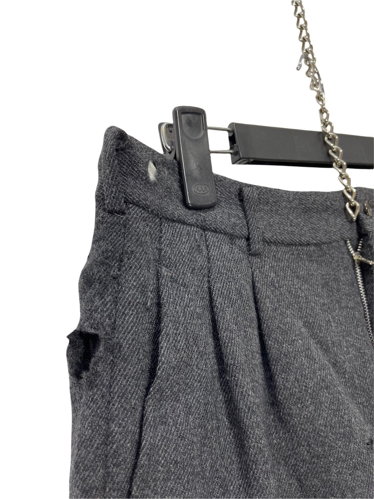 Comme des Garcons Vtg 90s CdgH Damaged Wool Wide Trouser 3🟦1 Size US 30 / EU 46 - 9 Thumbnail